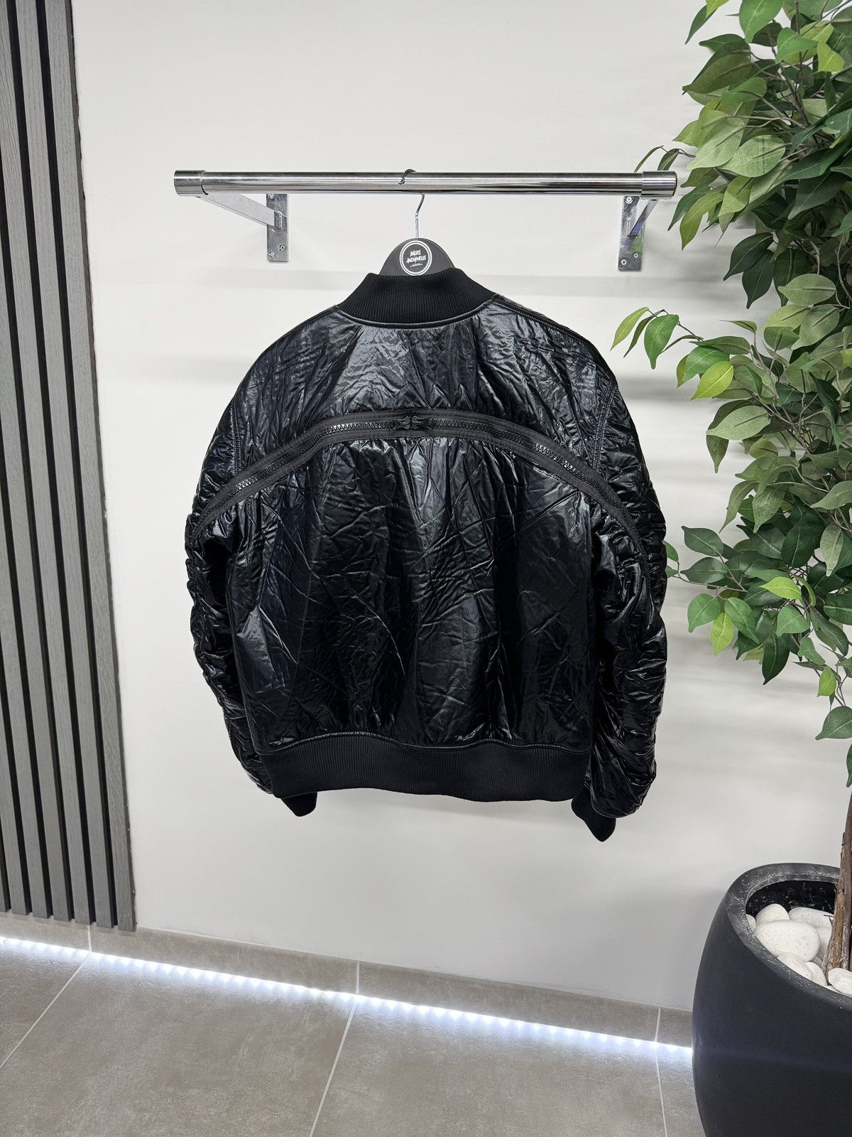 Dries Van Noten Dries Van Noten Vellow Crinkle Bomber Jacket Black RRP £1050 Size US S / EU 44-46 / 1 - 2 Thumbnail