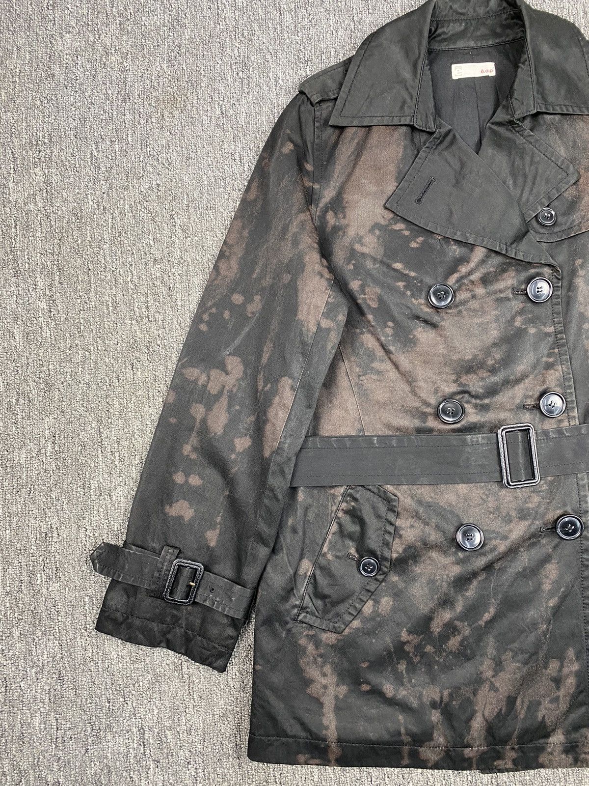 Japanese Brand Eap Bleach Belted Peacoat Jacket Size M / US 6-8 / IT 42-44 - 4 Thumbnail