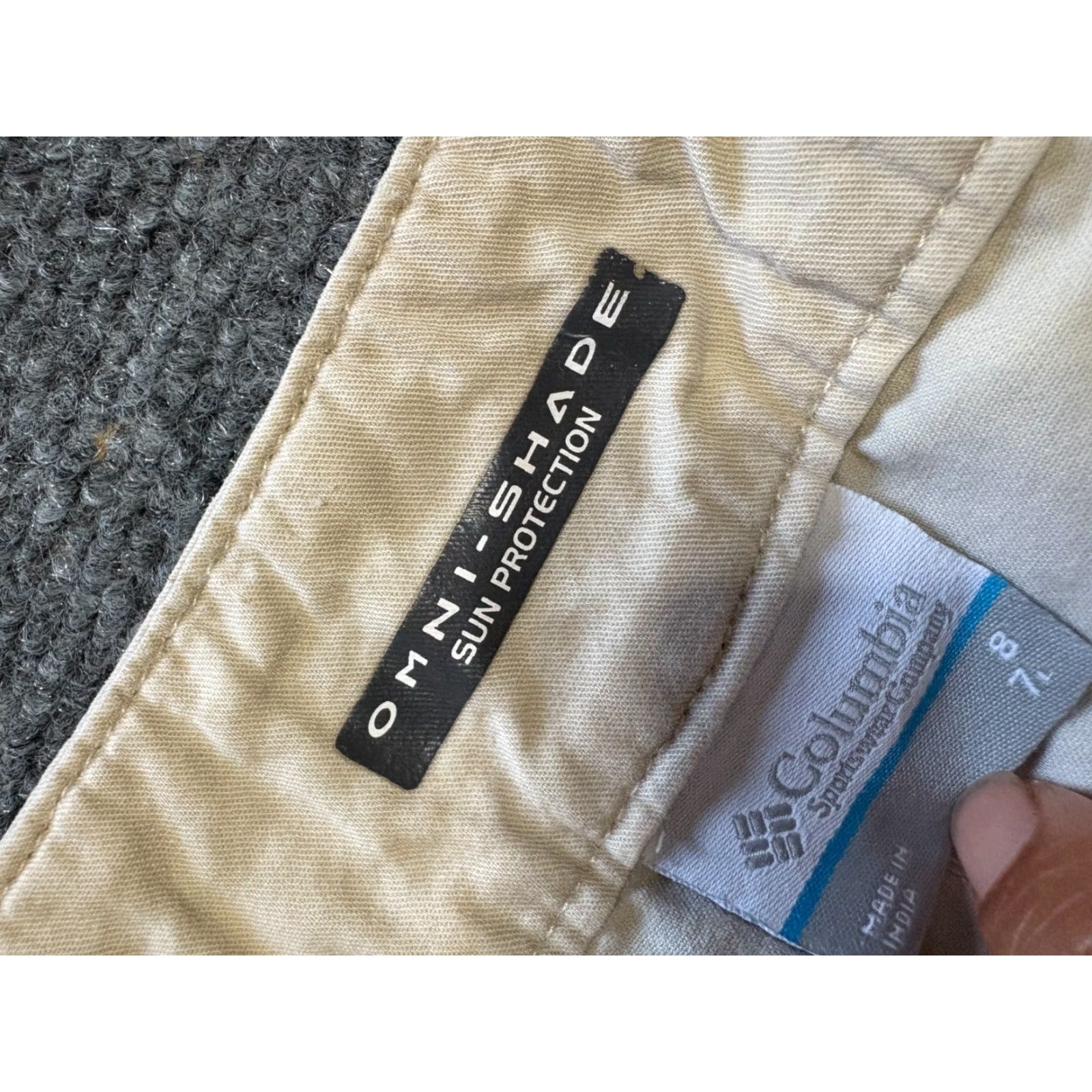 Vintage Columbia PFG Shorts Womens Size 8 Beige 100% Cotton Outdoor Fishing Hiking Athletic Pockets Size 30" / US 8 / IT 44 - 4 Thumbnail