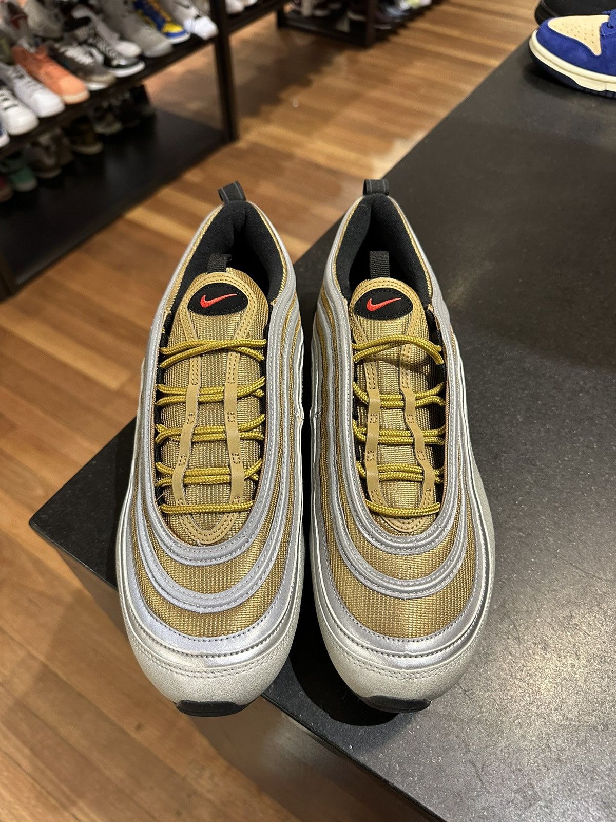 Nike Air max 97 silver gold Size US 11.5 / EU 44-45 - 3 Thumbnail
