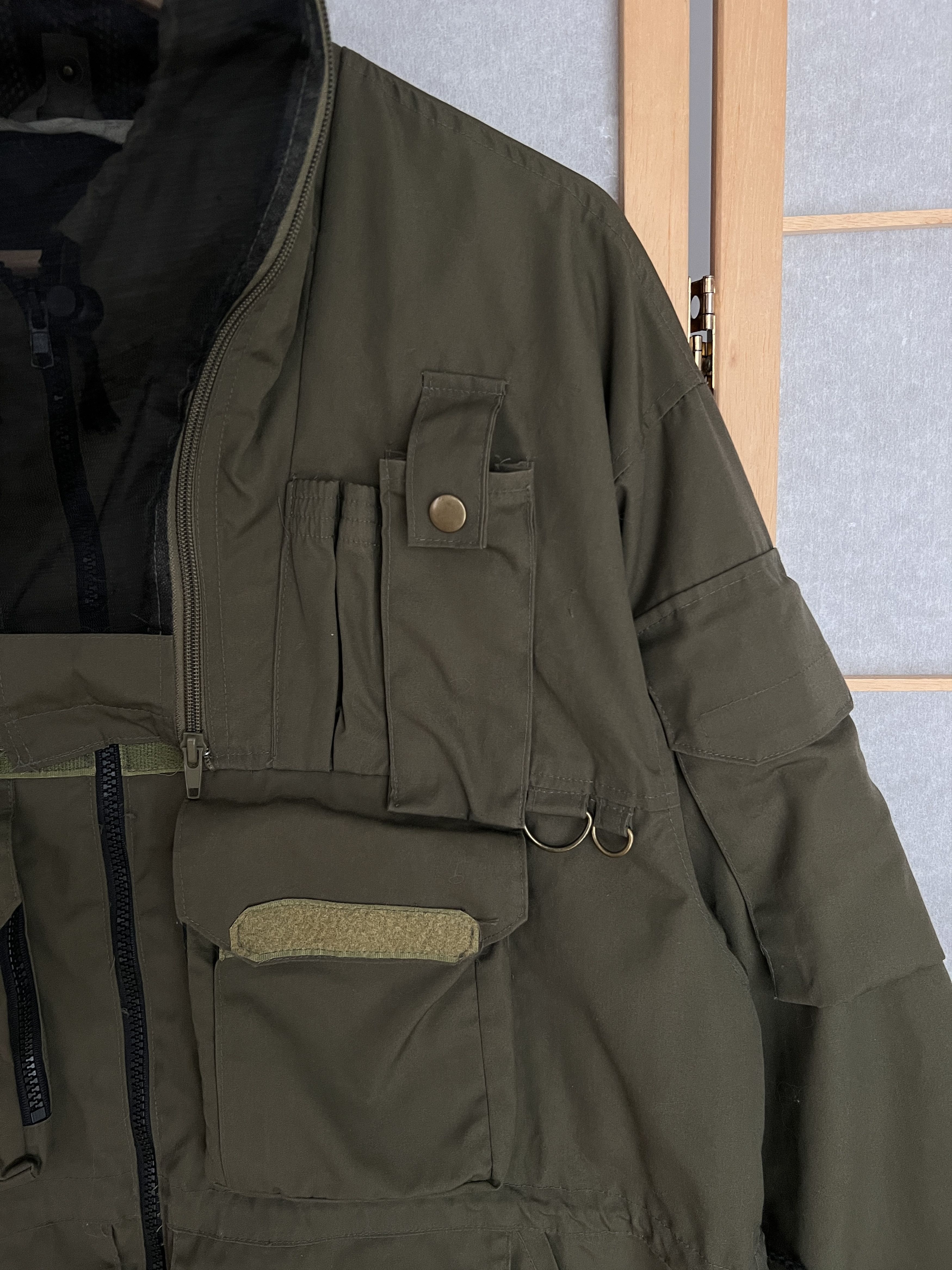 Schott Crazy VTG 90s multipocket army fishing mesh mask crop jacket Size US L / EU 52-54 / 3 - 23 Thumbnail
