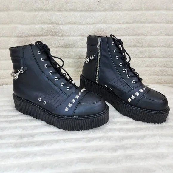 DEMONIA V-Creeper 565 Goth Punk Ankle High Top Platform Cree