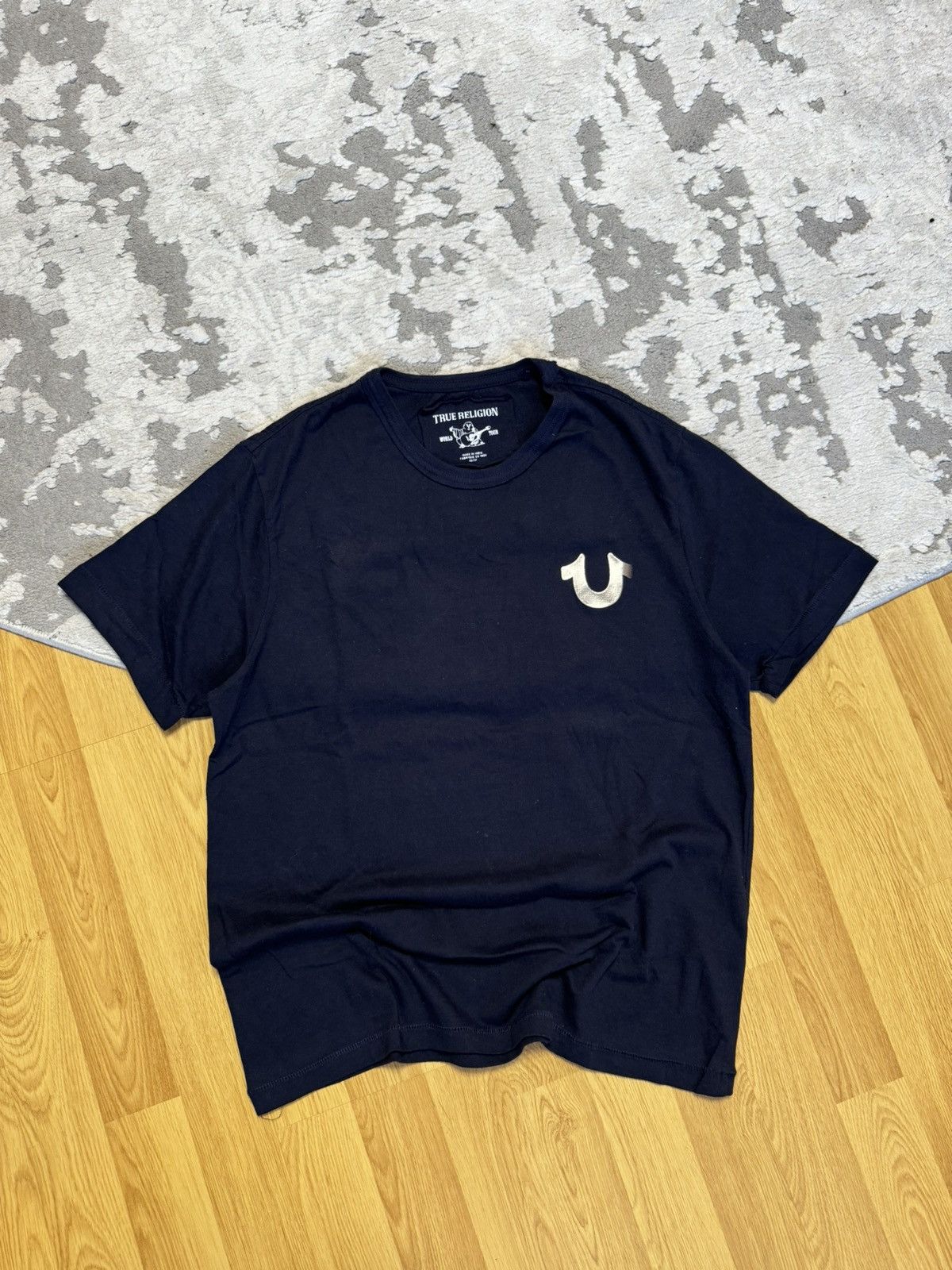 True Religion × Vintage TRUE RELIGION SS WOLF METALLIC TEE Size US S / EU 44-46 / 1 - 3 Thumbnail