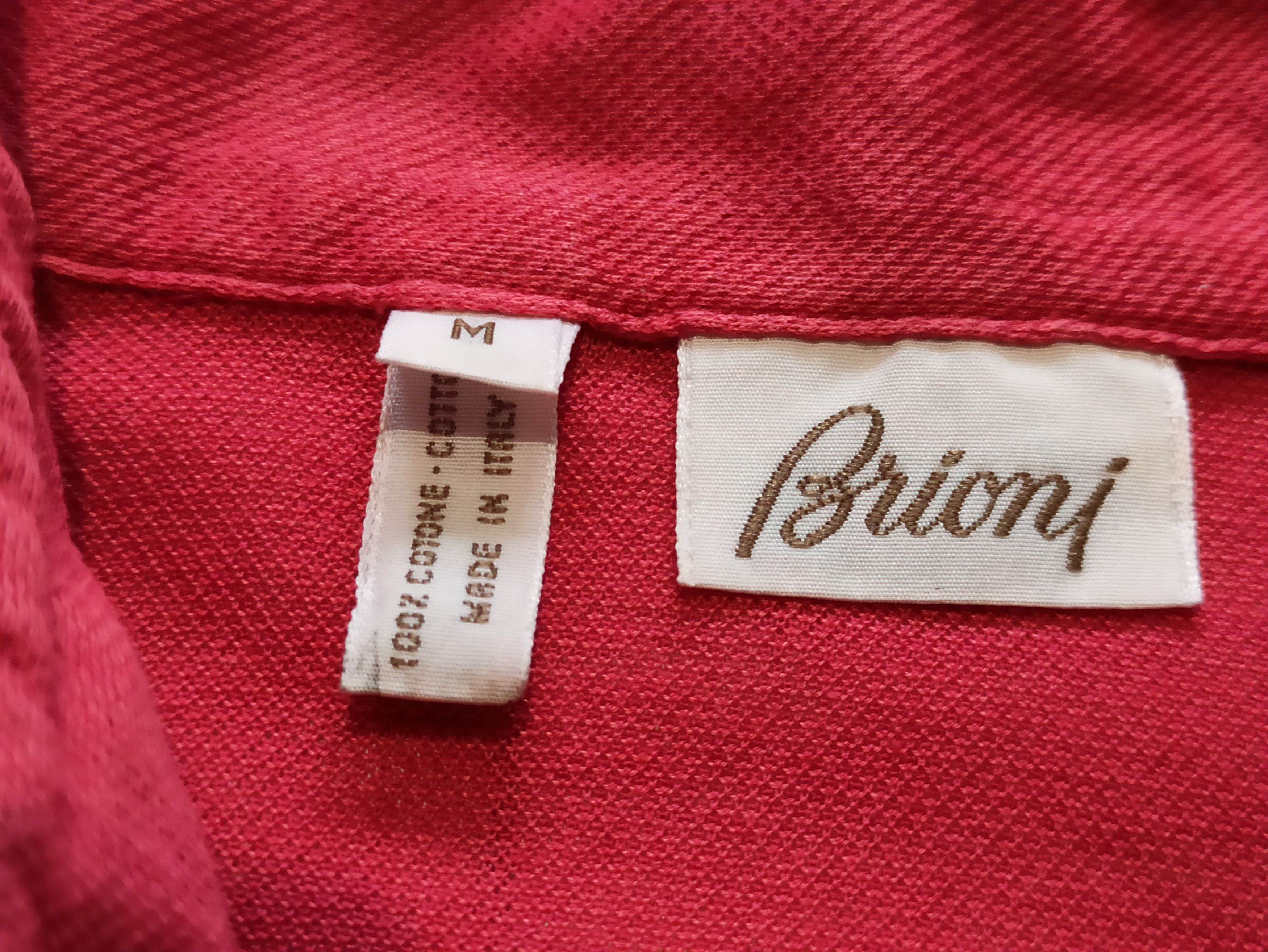 Brioni Brioni Luxury Polo Shirt Red Pique Cotton Size US M / EU 48-50 / 2 - 3 Thumbnail