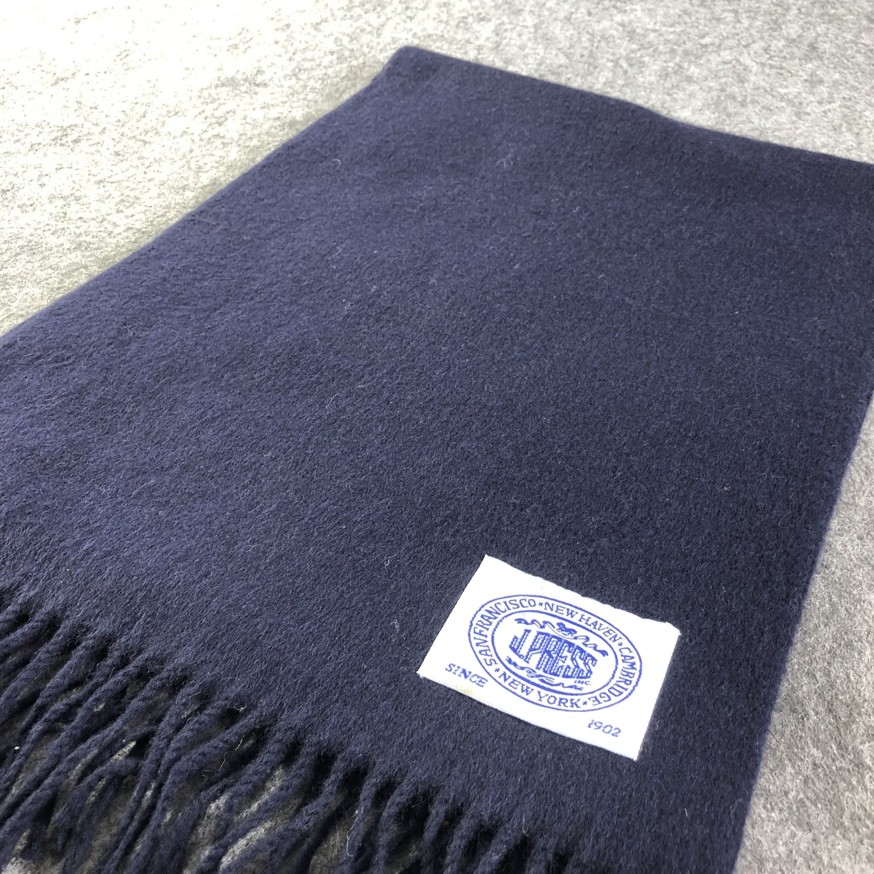 J. Press J. Press Plain Blue Wool Scarf Muffler V1630 Size ONE SIZE - 3 Thumbnail