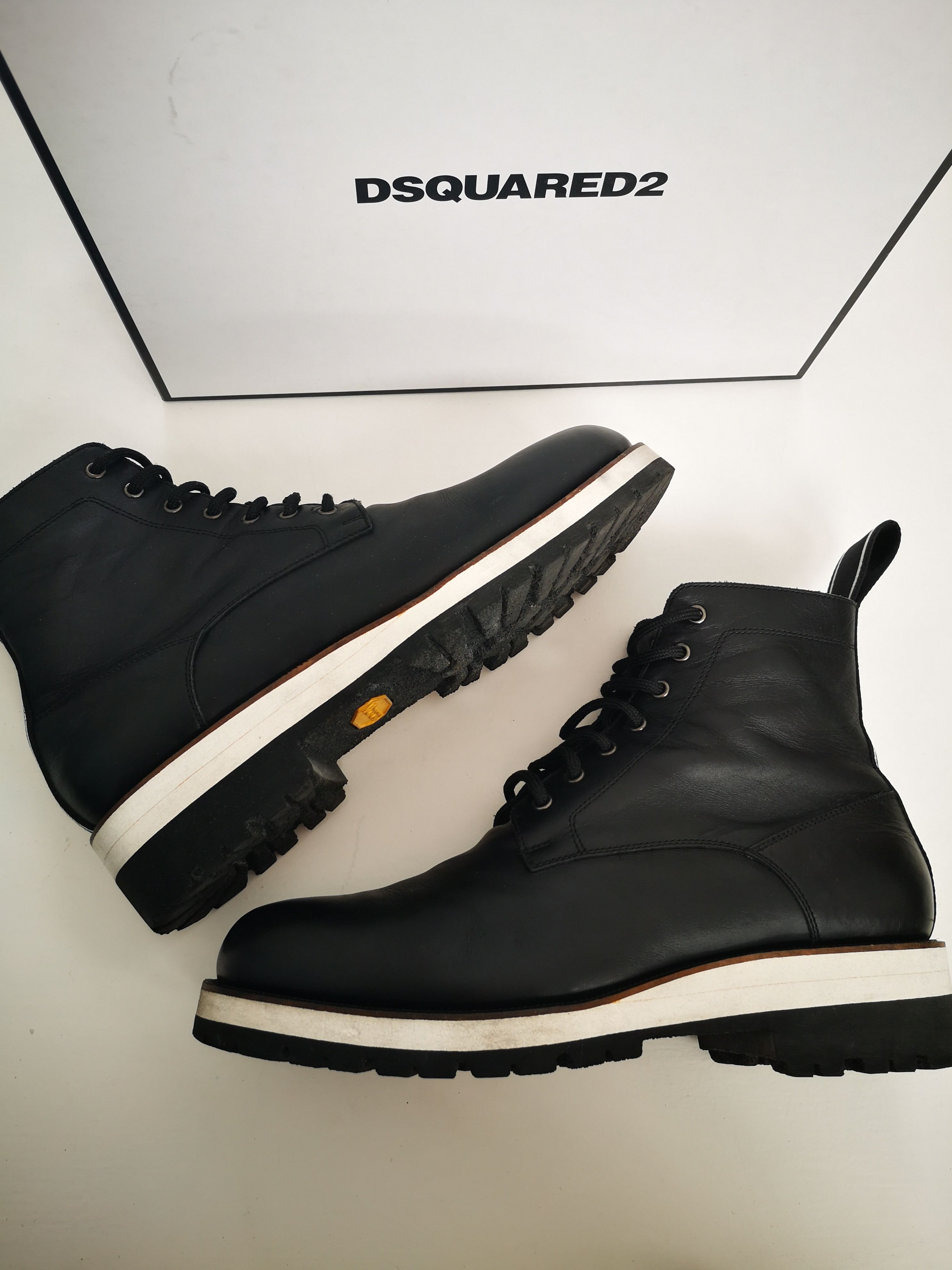 Dsquared2 DSQUARED2 FLAT ANKLE BOOTS BRICK WINTER BOOTS LEATHER SZ. 45 Size US 12 / EU 45 - 11 Thumbnail