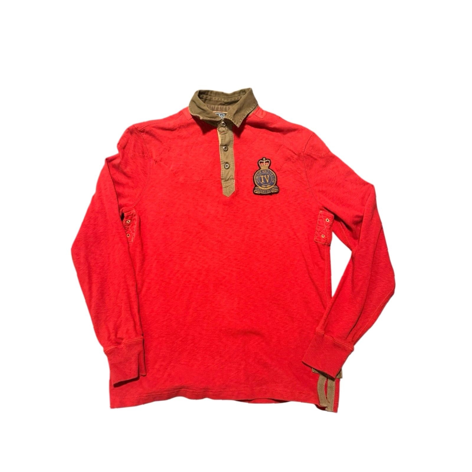 Polo Ralph Lauren VINTAGE Polo Ralph Lauren Union Jack UK English Military Long Sleeve Polo Shirt M Green Size Medium Casual Mens Size US M / EU 48-50 / 2 - 5 Thumbnail