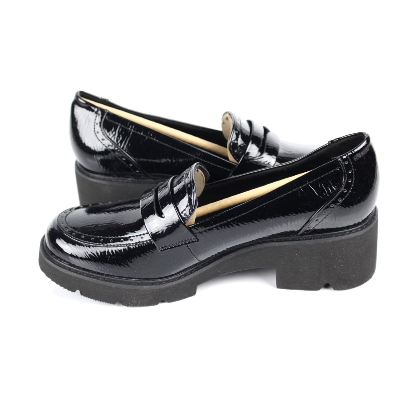 Naturalizer Naturalizer Women's Charisma Platform Loafer 7.5 Wide Black Patent Size US 5 / IT 35 - 2 Thumbnail