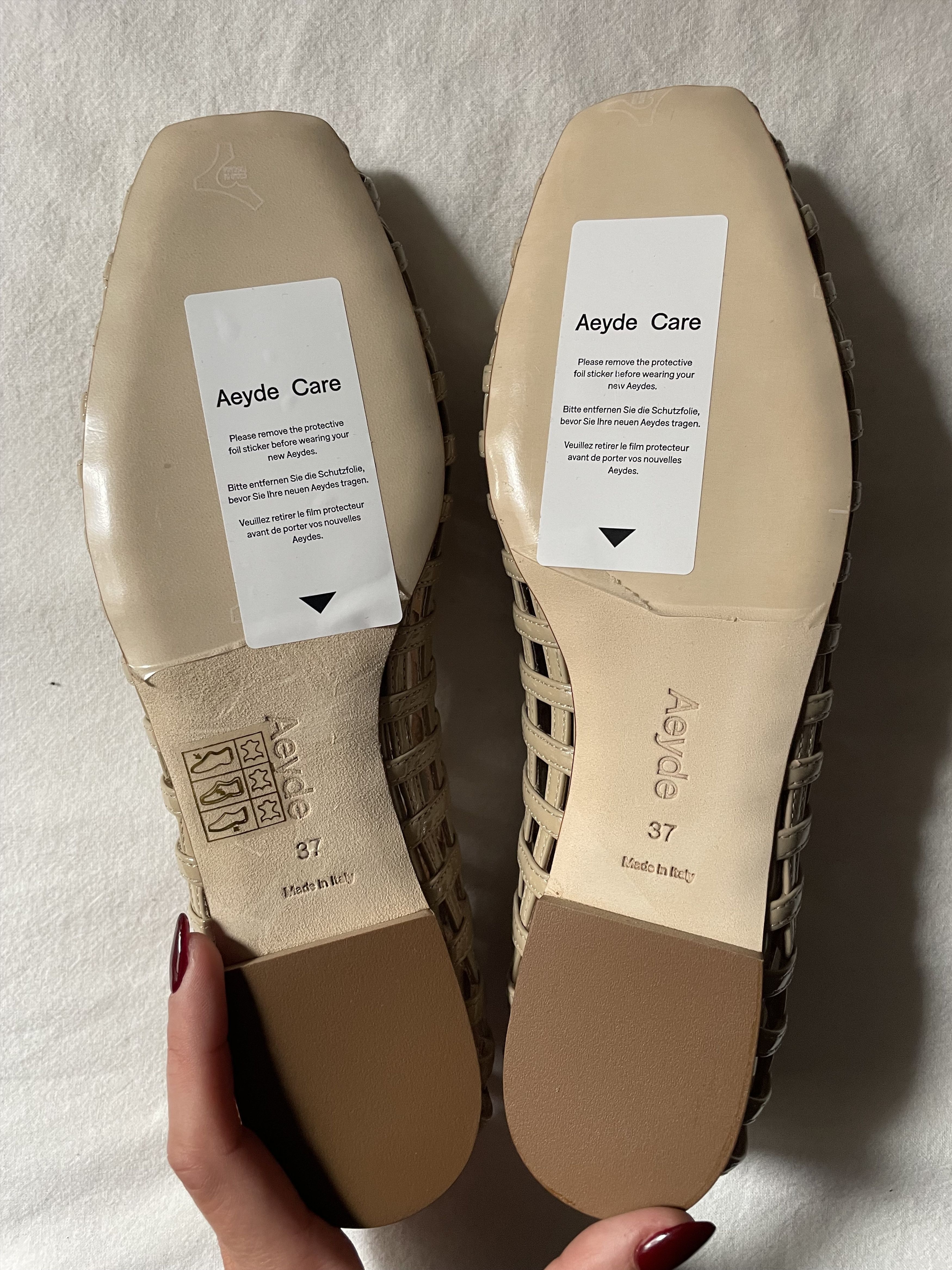 aeyde Aeyde Woven Patent Leather Flats Size US 7 / IT 37 - 6 Thumbnail