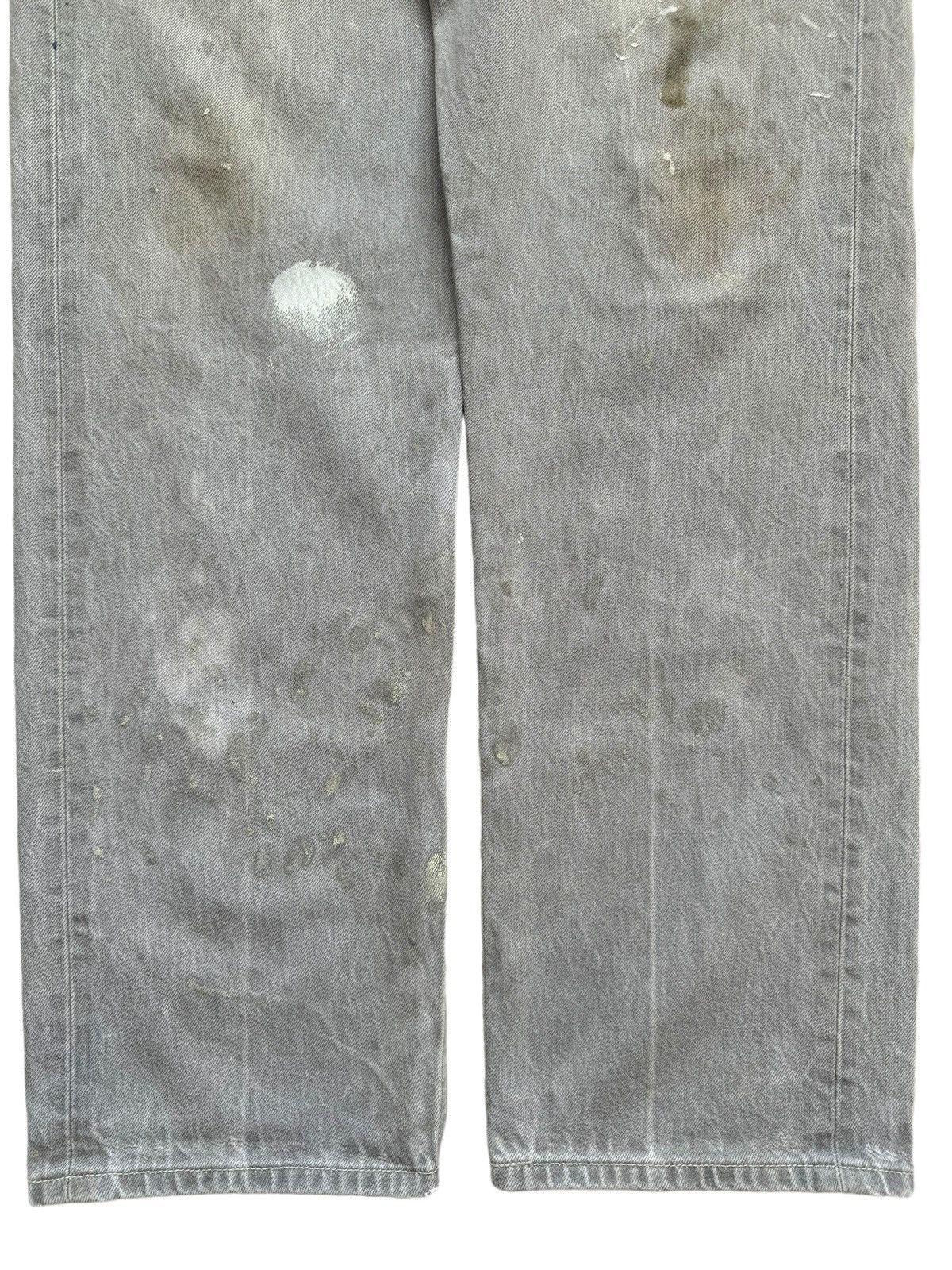 If Six Was Nine Vintage Levi's 501 Grey Wash Painter Denim Jeans Size US 35 - 7 Thumbnail