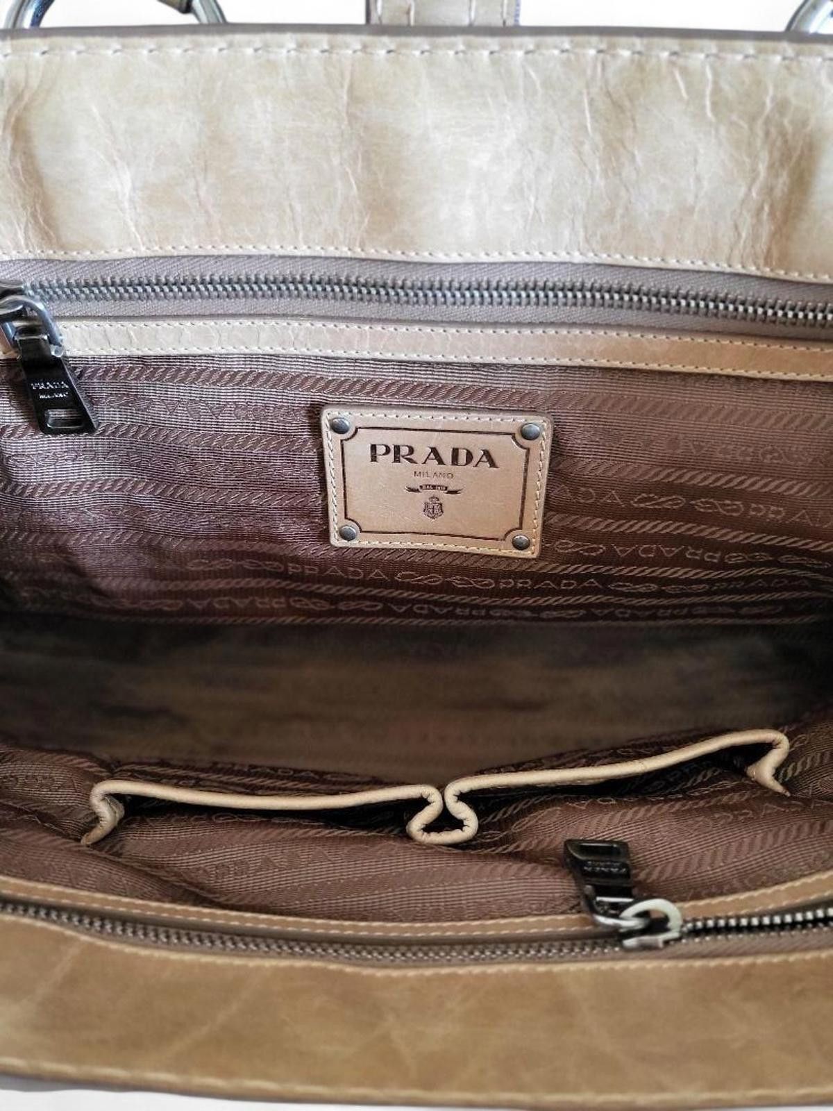 Prada Prada - Beige Leather Handbag Size ONE SIZE - 3 Thumbnail