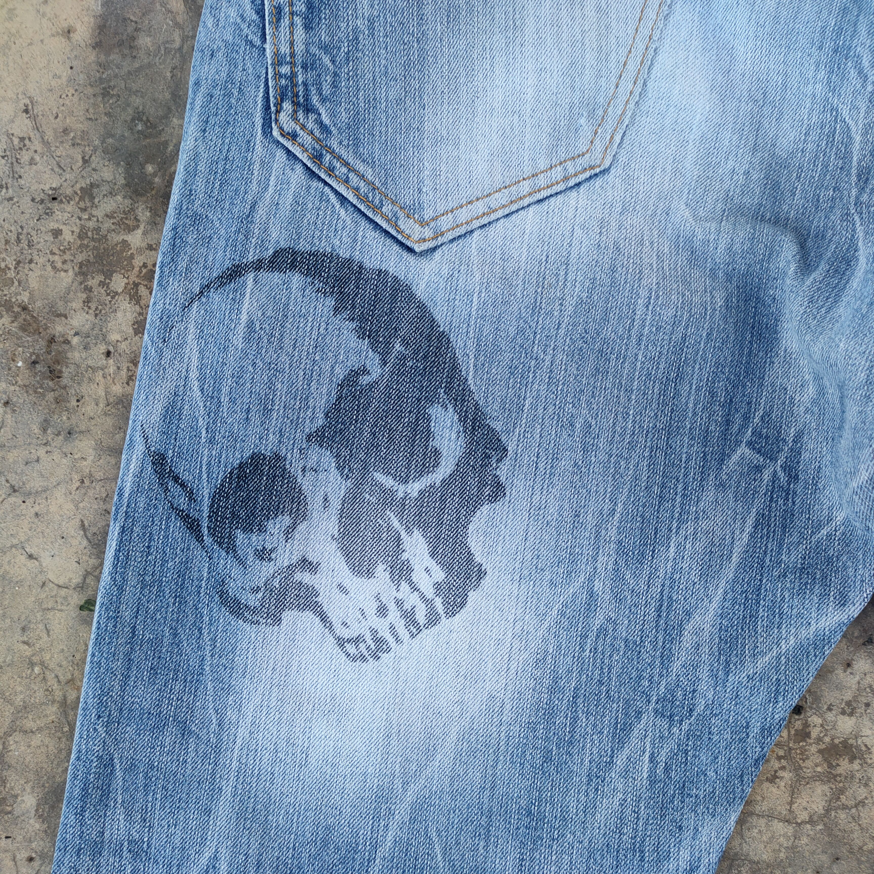 Art Comes First × Japanese Brand × Jean VINTAGE SPINASH SKULL JEANS DENIM PANTS Size US 34 / EU 50 - 12 Thumbnail