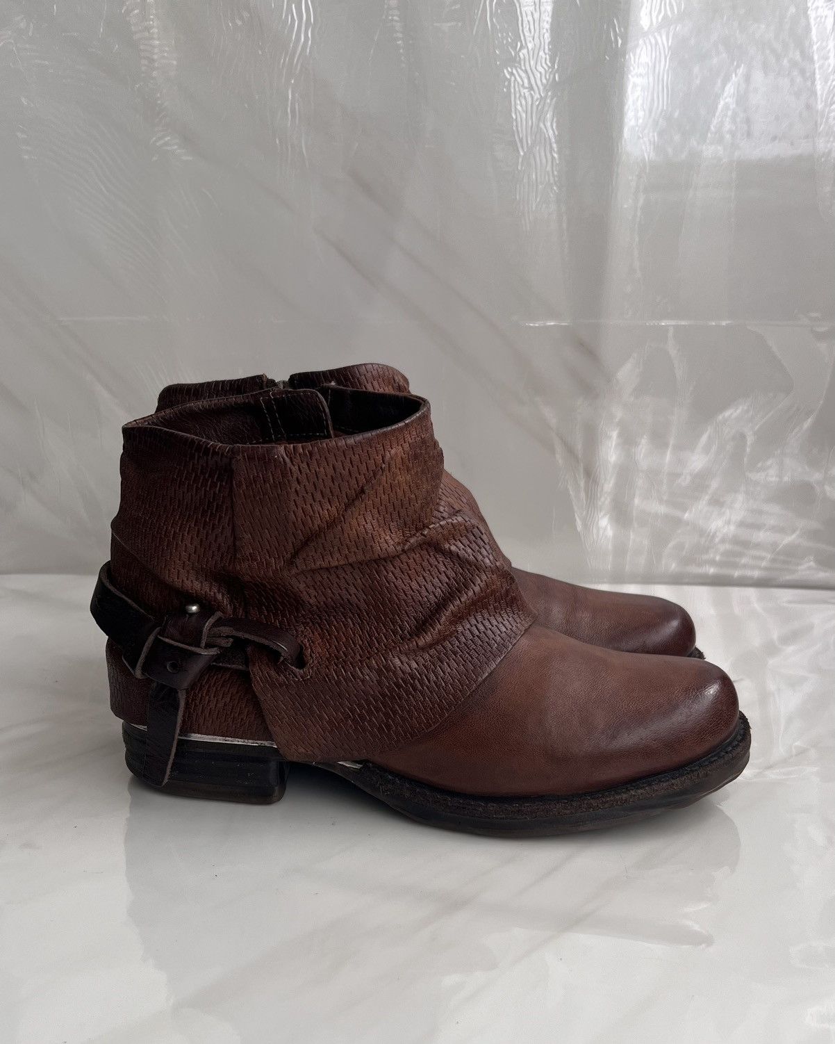 A.S.98 As 98 Airstep Zipper Boho Biker brown distressed boot Size US 8 / IT 38 - 4 Thumbnail