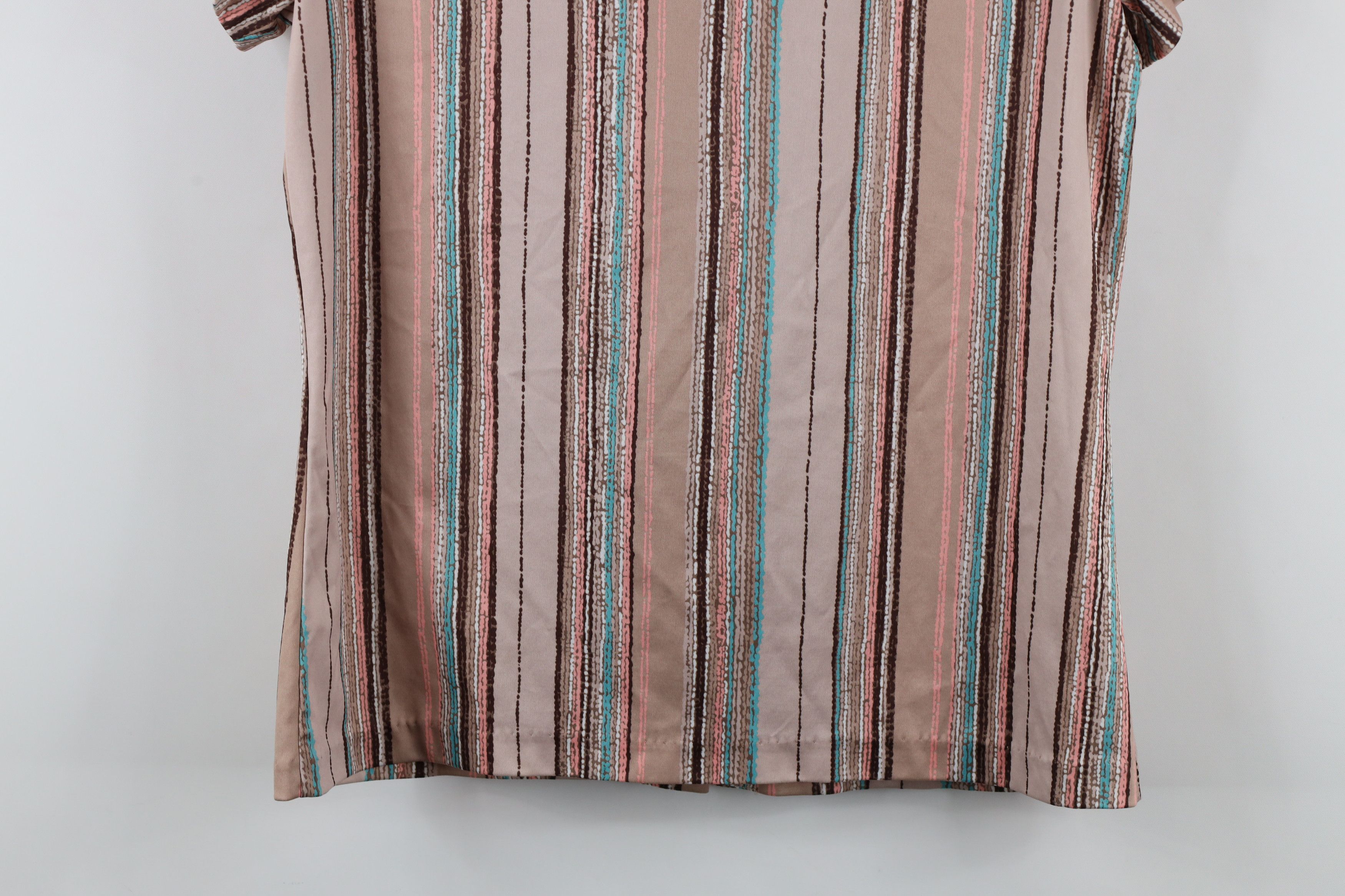 Vintage Vintage 70s Streetwear Knit Collared Button Shirt USA Size XXL / US 16-18 / IT 52-54 - 9 Thumbnail