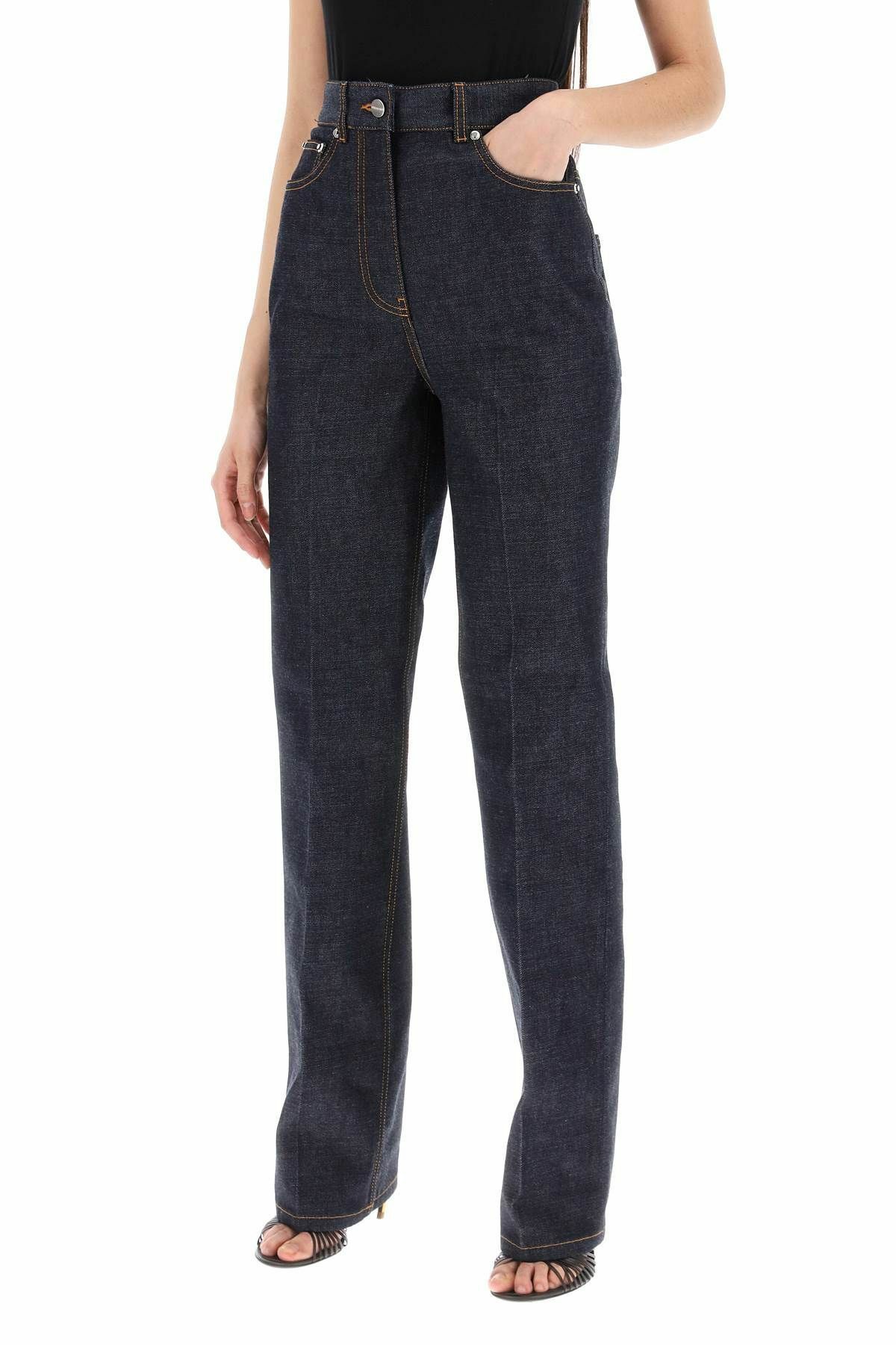 Salvatore Ferragamo o1y0426 Denim Pant in Blue Size 28" / US 6 / IT 42 - 4 Thumbnail