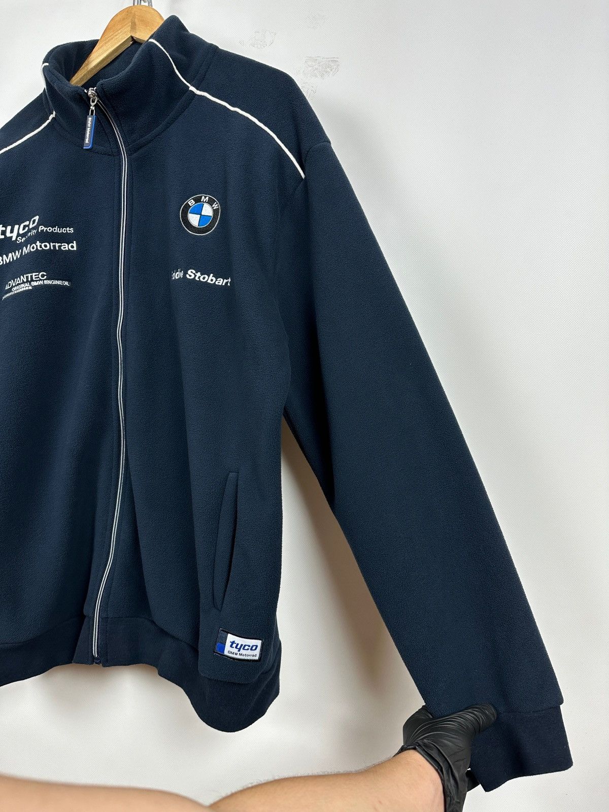 BMW Vintage BMW Tyco Motorrad Racing Fleece Jacket Size US XL / EU 56 / 4 - 12 Thumbnail