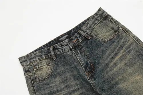 VIBE Men's trendy loose versatile retro washed flared jeans Size US 34 / EU 50 - 4 Thumbnail