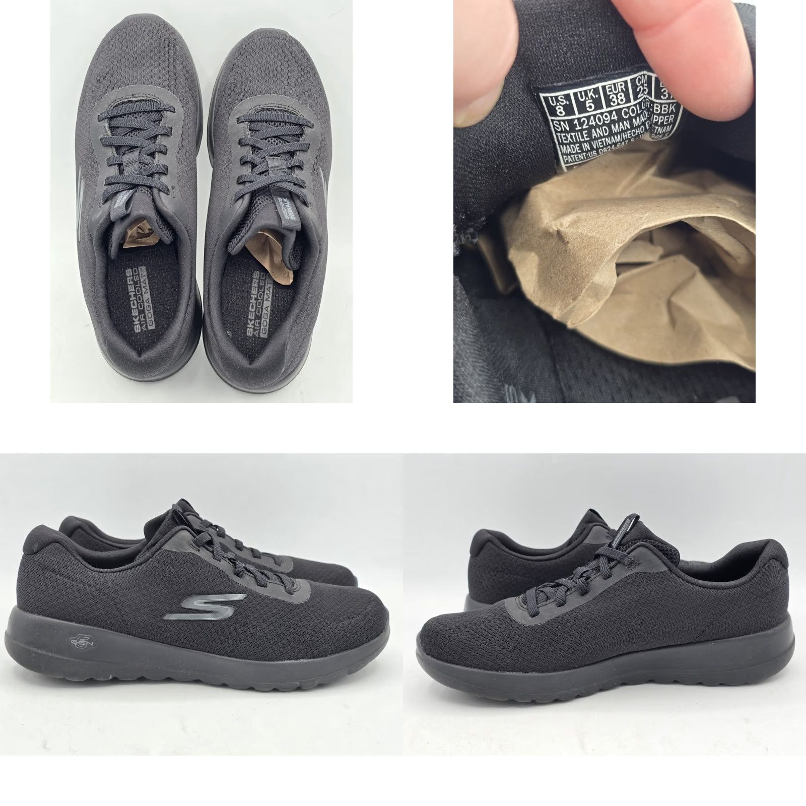 SKECHERS Skechers Go Walk Joy Womens Sz 8 Goga Mat Gen 5 - Black Sneakers 124094 BBK Skechers GOwalk Joy Women 8 Black Sneakers Size US 8 / IT 38 - 8 Thumbnail