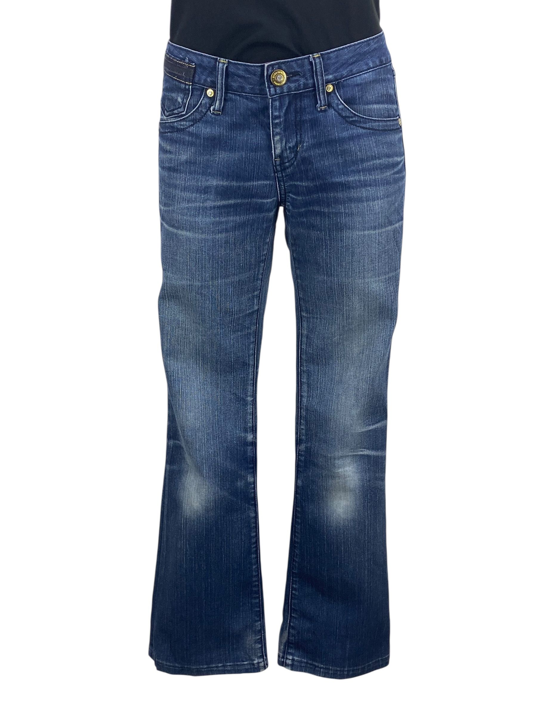 Japanese Brand Low Rise Flare Jeans Bootcut Jeans Size 28" / US 6 / IT 42 - 2 Thumbnail