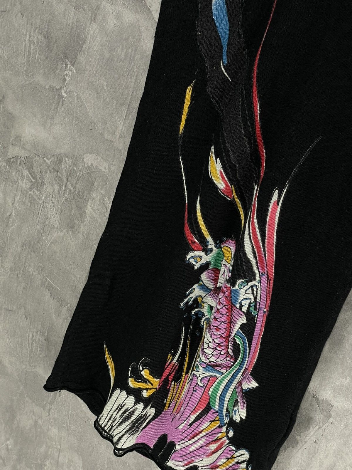 Christian Audigier × Ed Hardy 00s Ed Hardy Tattoo Print Glamour Rayon Y2K Dress Size S / US 4 / IT 40 - 8 Thumbnail