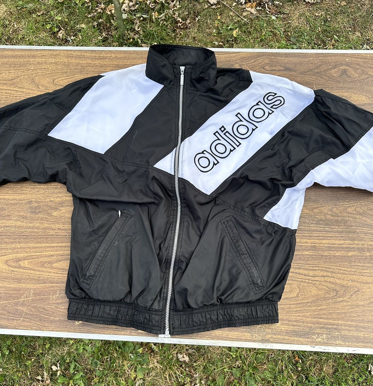 Adidas Vintage 90s Rare Adidas Glanz Windbreaker Jacket 3 Stripes Grailed