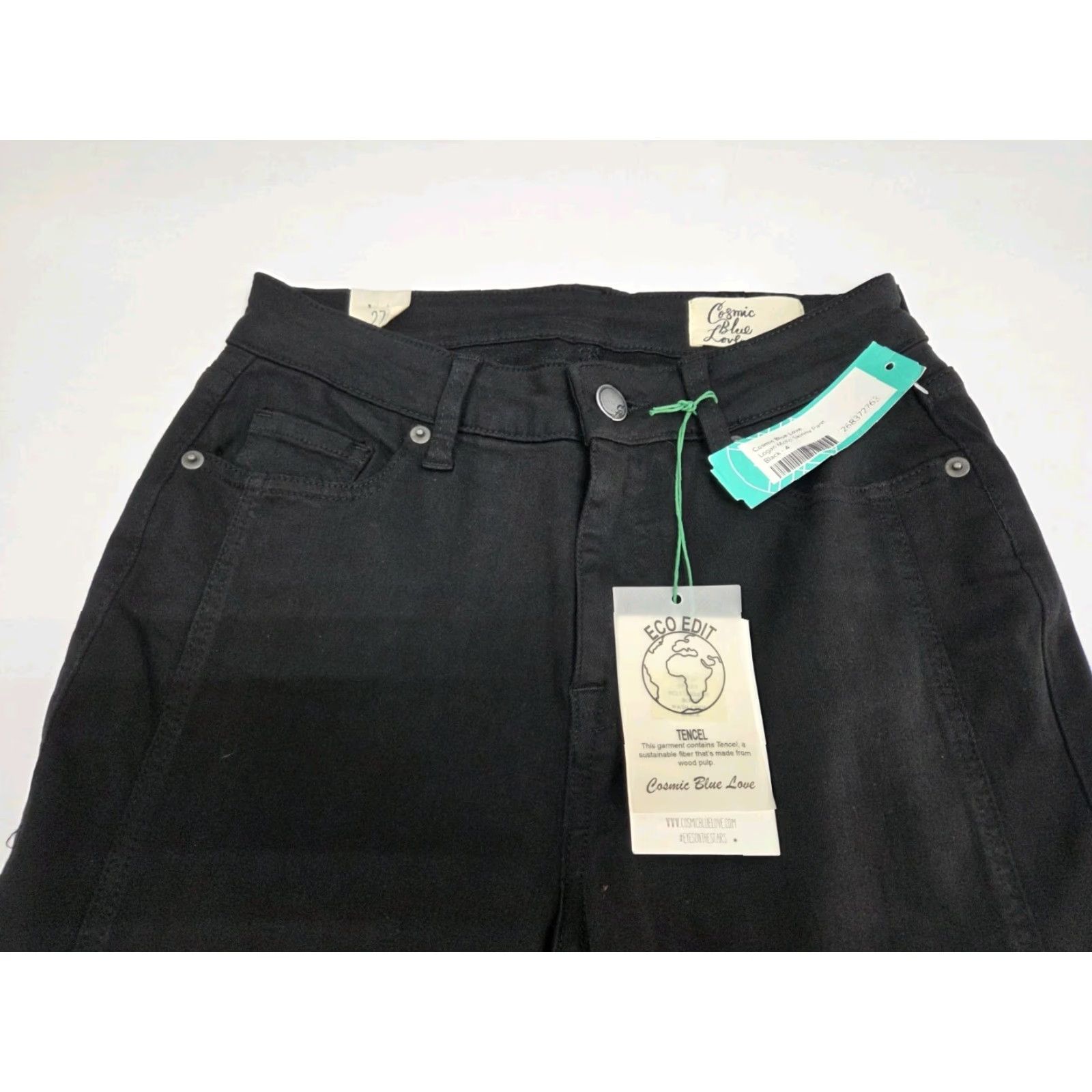 Vintage Cosmic Blue Love Jeans Logan Moto Skinny Womens Black 27 NWT Slim Jeans Mens Womens Size 27" / US 4 / IT 40 - 3 Thumbnail