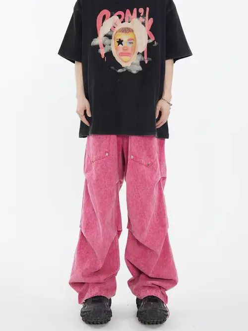 Japanese Brand Mikami x Maki Retro High Street Hip Hop Loose Casual Pants Size US 32 / EU 48 - 6 Thumbnail