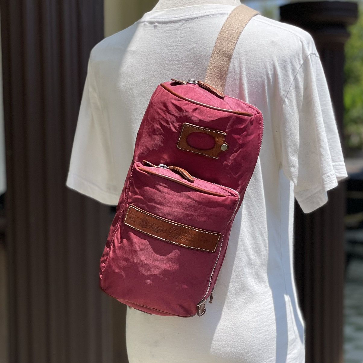 Felisi Felisi Canvas Trim by Leather Crossbody Made in Italy Size ONE SIZE - 3 Thumbnail