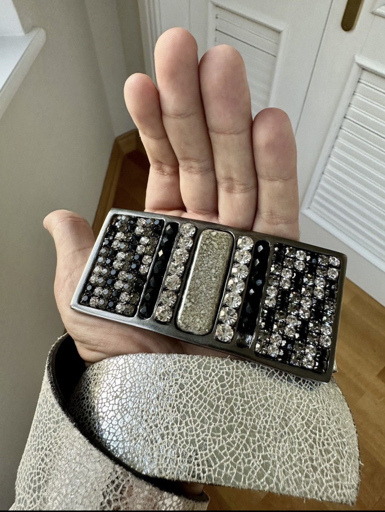 Vintage If Six Was Nine Style Belt Abacus Crystal Y2K Size ONE SIZE - 3 Thumbnail