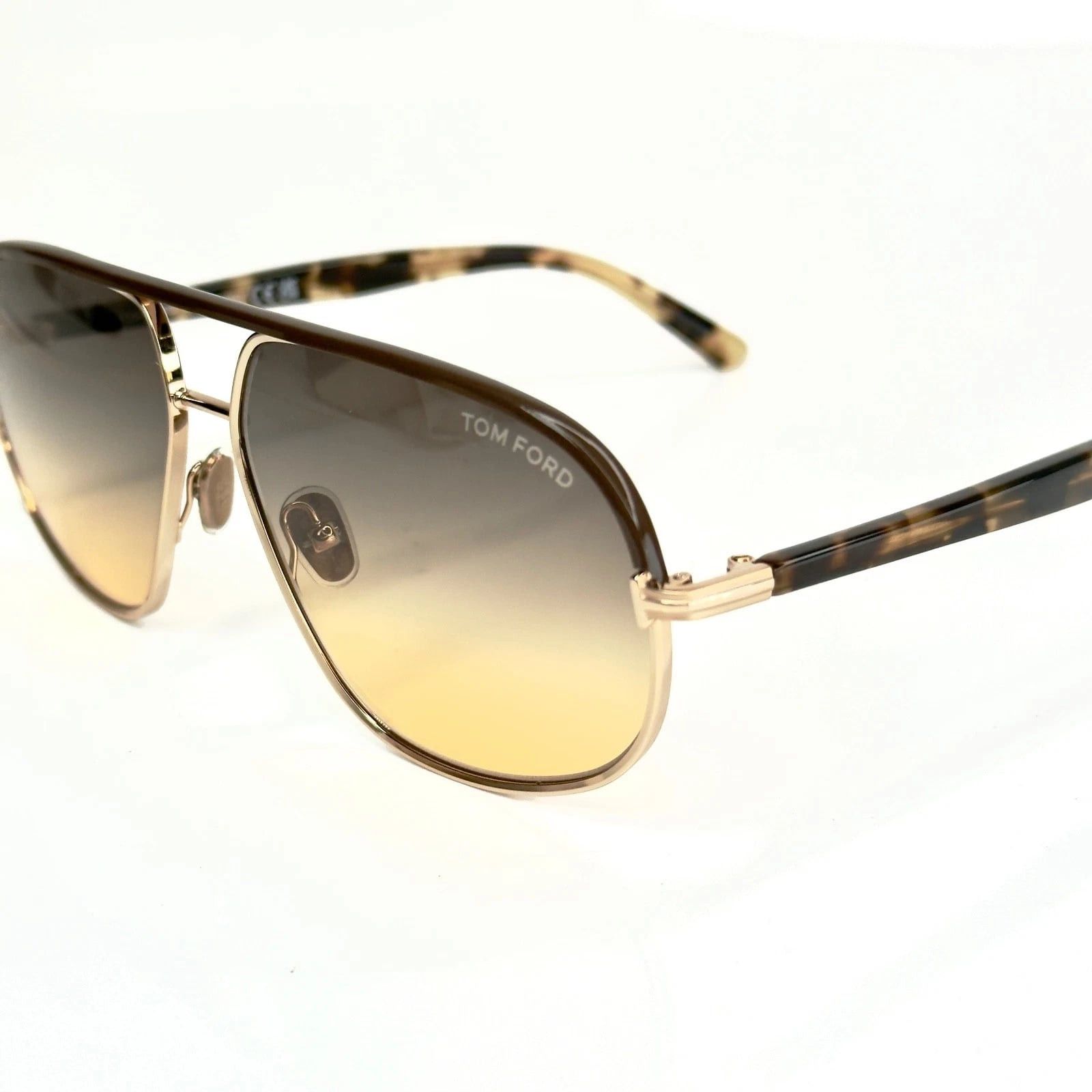 Tom Ford TOM FORD MAXWELL TF1019 28F Brown Aviator Sunglass 1019 Size ONE SIZE - 8 Thumbnail