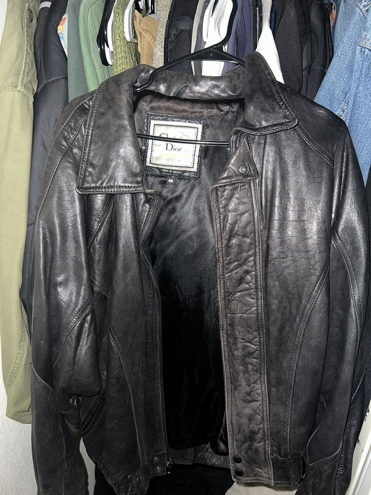 Christian dior le connaisseur leather jacket store
