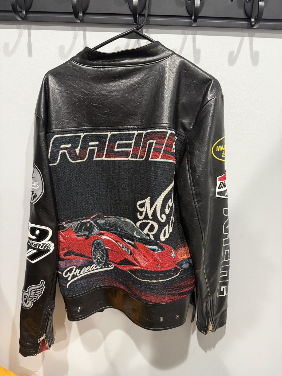 Other Black Leather Racing Jacket Size US M / EU 48-50 / 2 - 2 Thumbnail