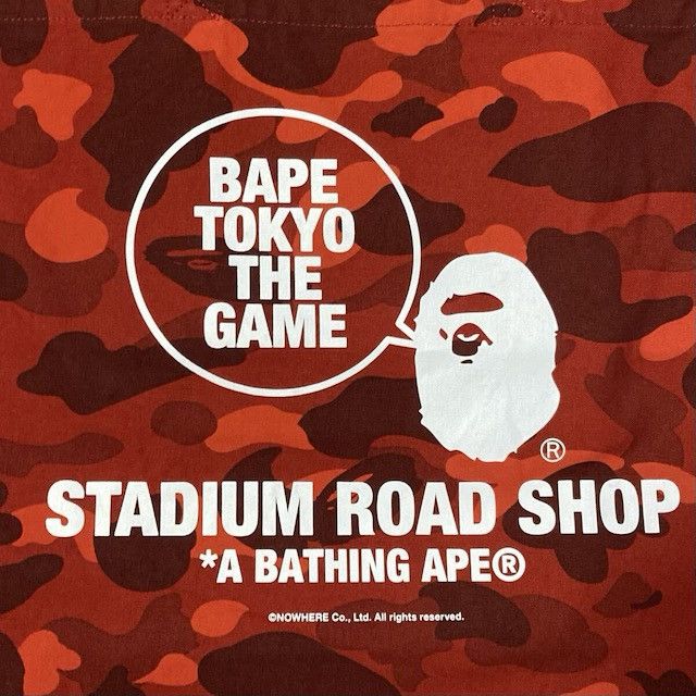 Bape 2021 BAPE TOKYO STADIUM ROAD SHOP RED CAMO Tote Bag APE Size ONE SIZE - 3 Thumbnail