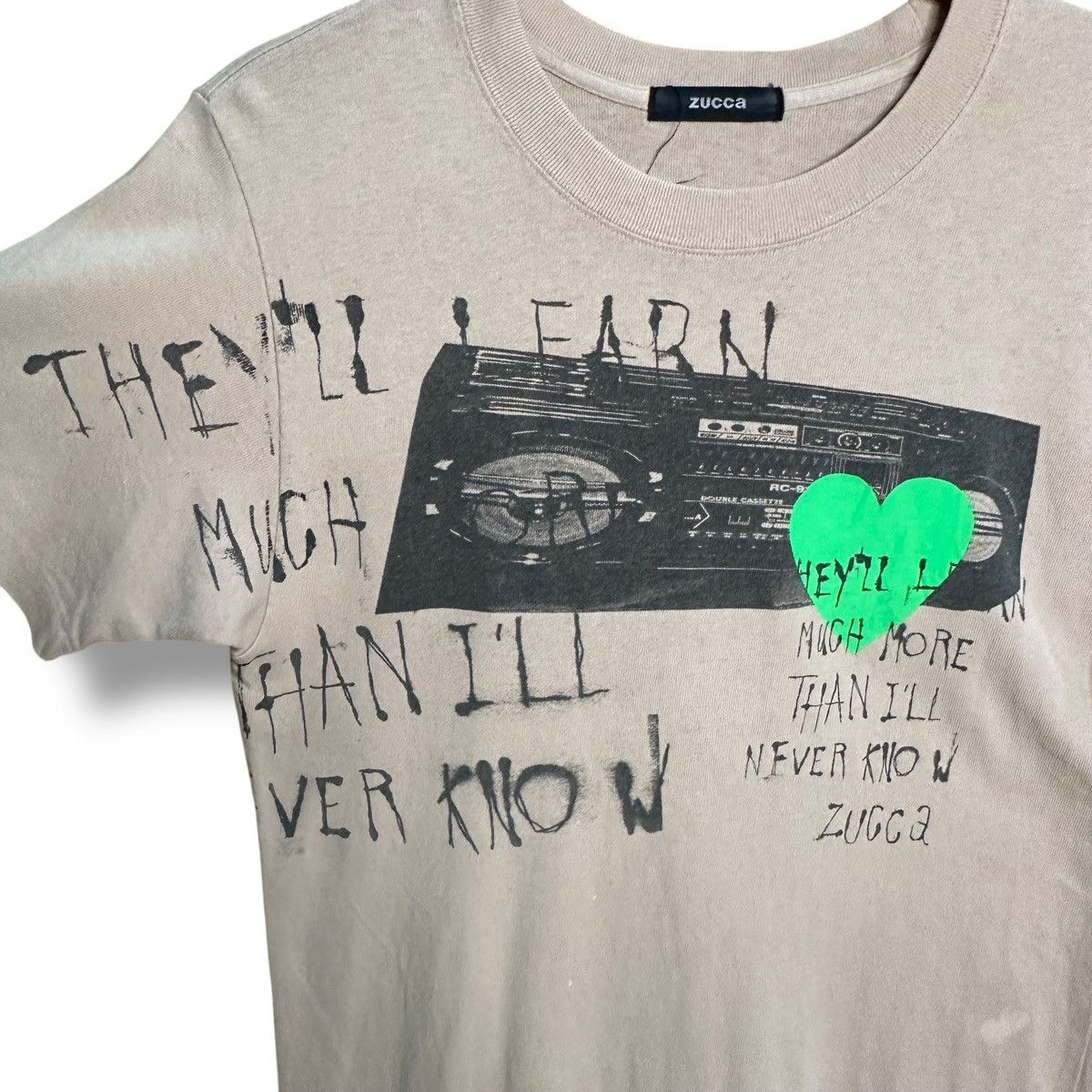 CABANE de ZUCCa Vintage Zucca Boombox Wording Tshirt Size US S / EU 44-46 / 1 - 2 Thumbnail