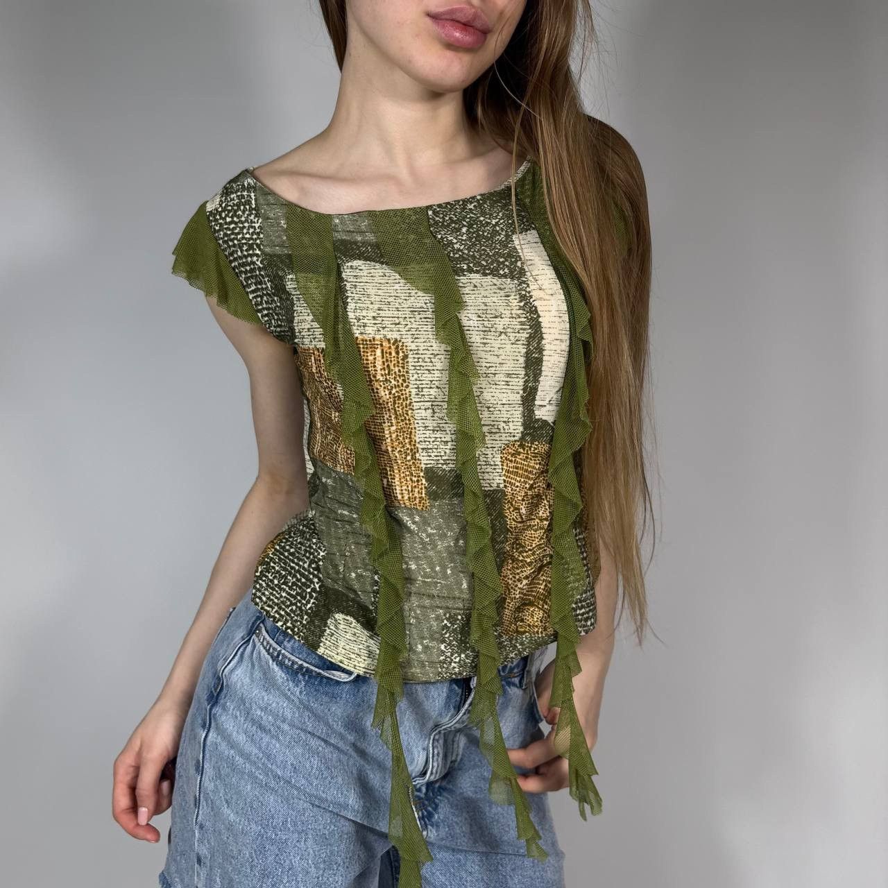 Vintage Vintage Y2K Mesh Retro Tank Top Size L / US 10 / IT 46 - 1 Thumbnail