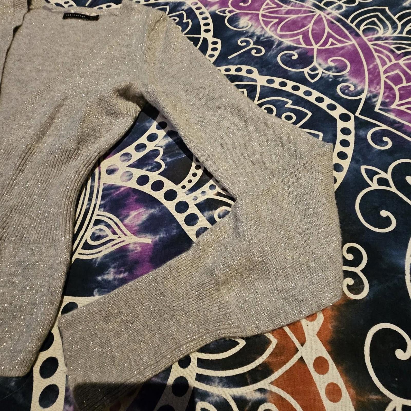 Designer THE LIMITED Women's Silver Cardigan Size XS / US 0-2 / IT 36-38 - 5 Thumbnail