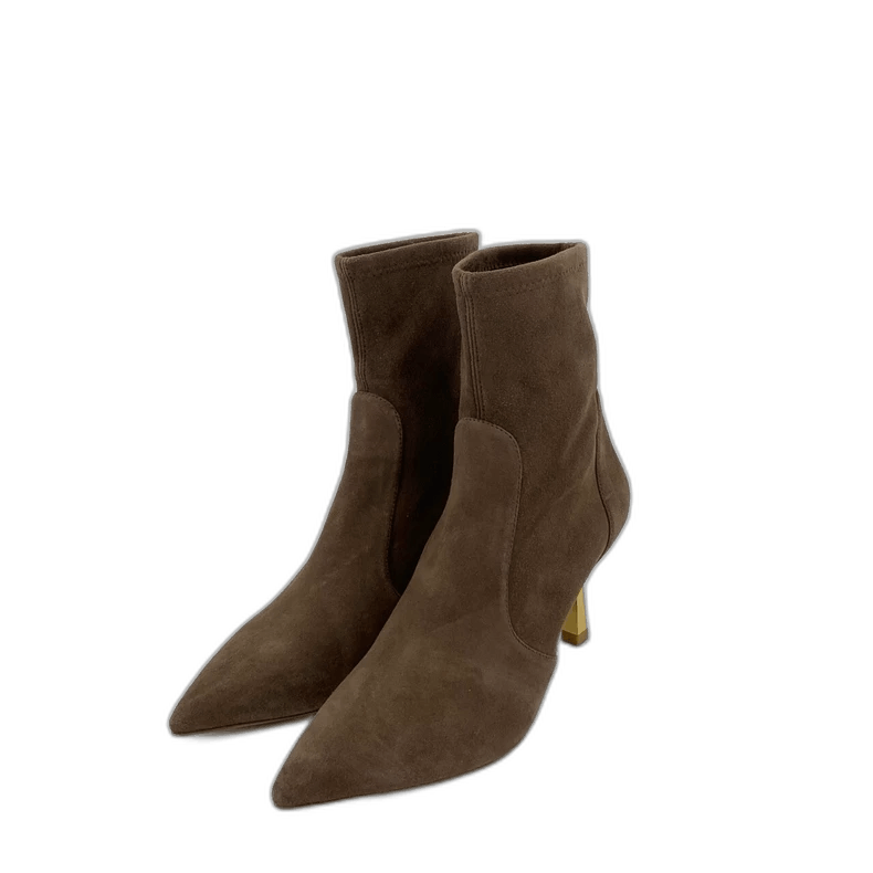 Jimmy Choo Stuart Weitzman Brown Suede Pointed Heels Size US 8 / IT 38 - 1 Thumbnail