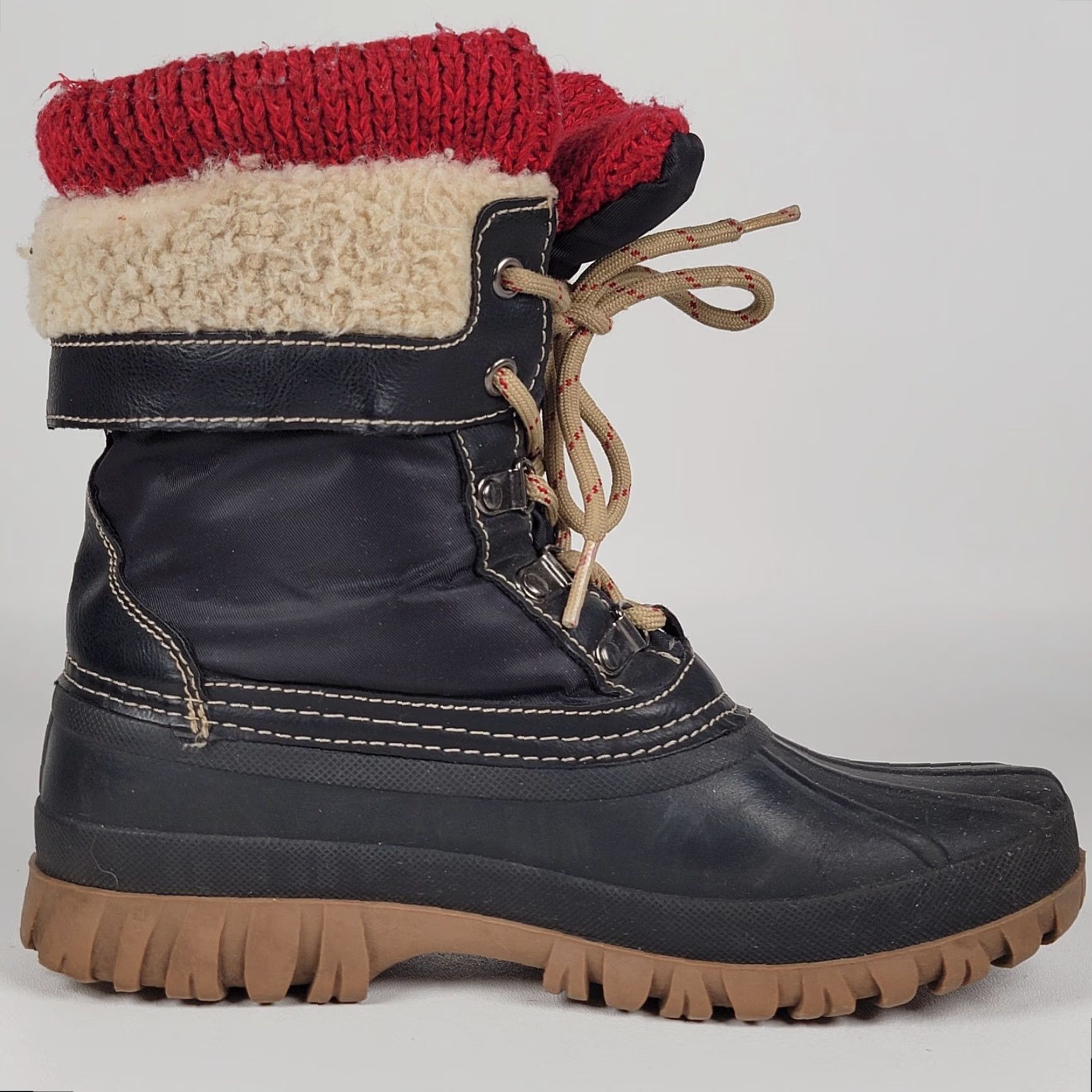 Cougar Storm Cougar Creek Boots Women's Mid-Calf Snow Boot Black Red Lined Cushioned Faux Fur 7M Size US 7 / IT 37 - 5 Thumbnail