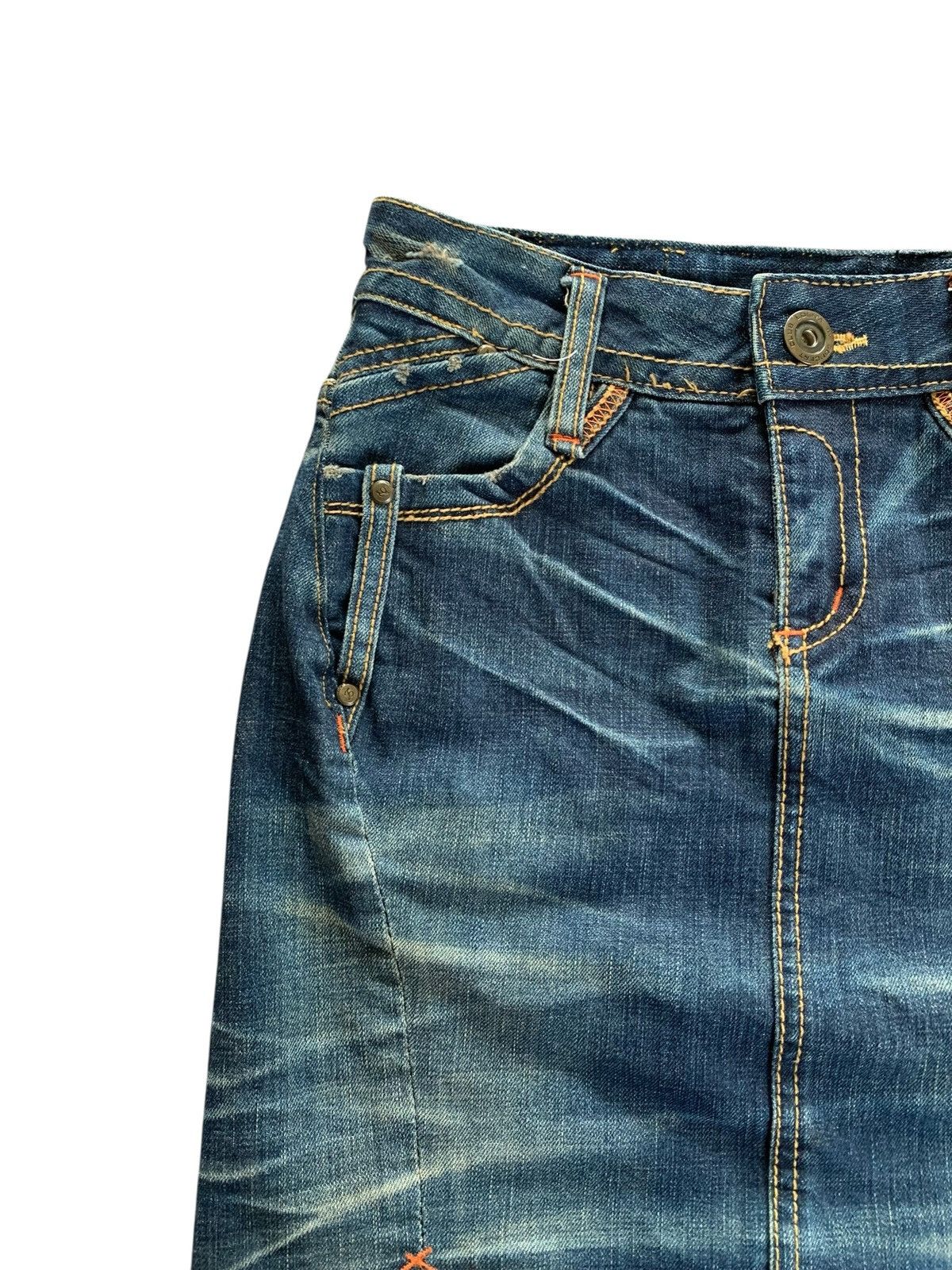 Japanese Brand Y2k Lolita denim faded skirt GOAstyle Size 30" / US 8 / IT 44 - 4 Thumbnail