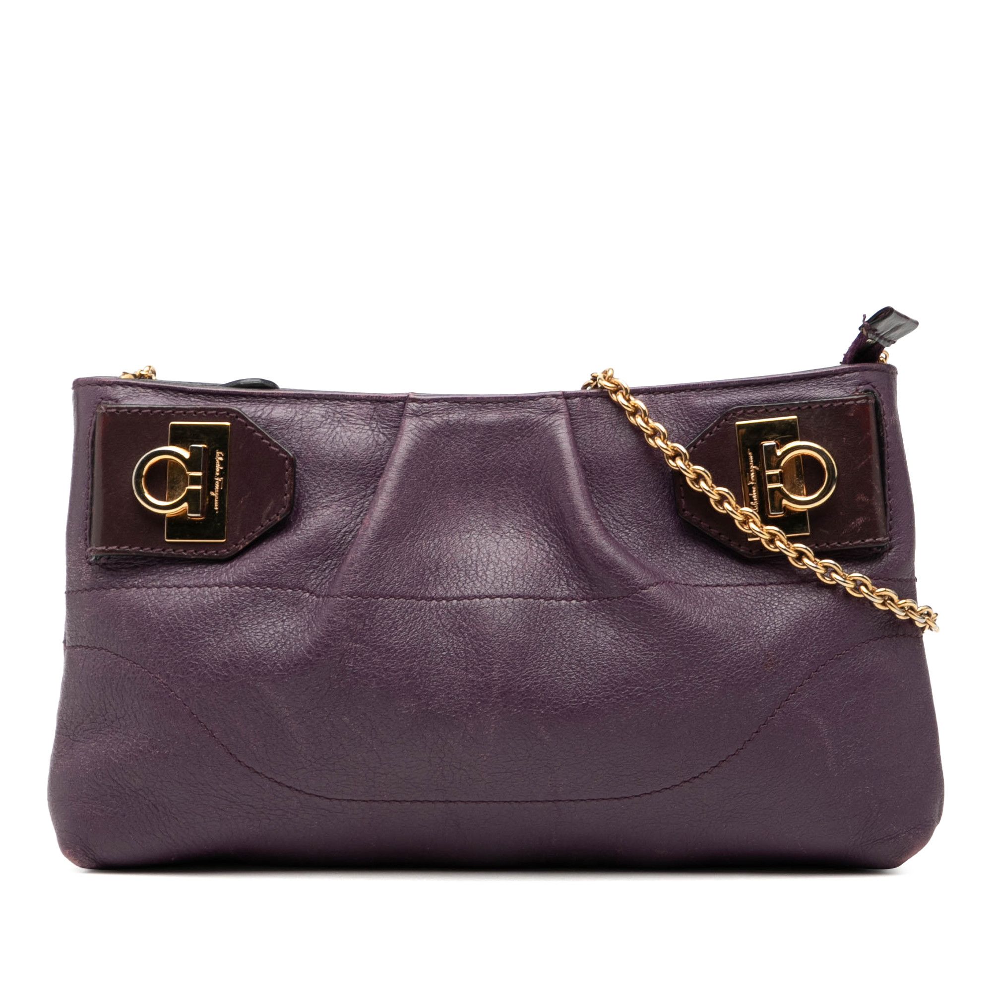 Salvatore Ferragamo Salvatore Ferragamo Leather Gancini Chain Crossbody Size ONE SIZE - 1 Thumbnail