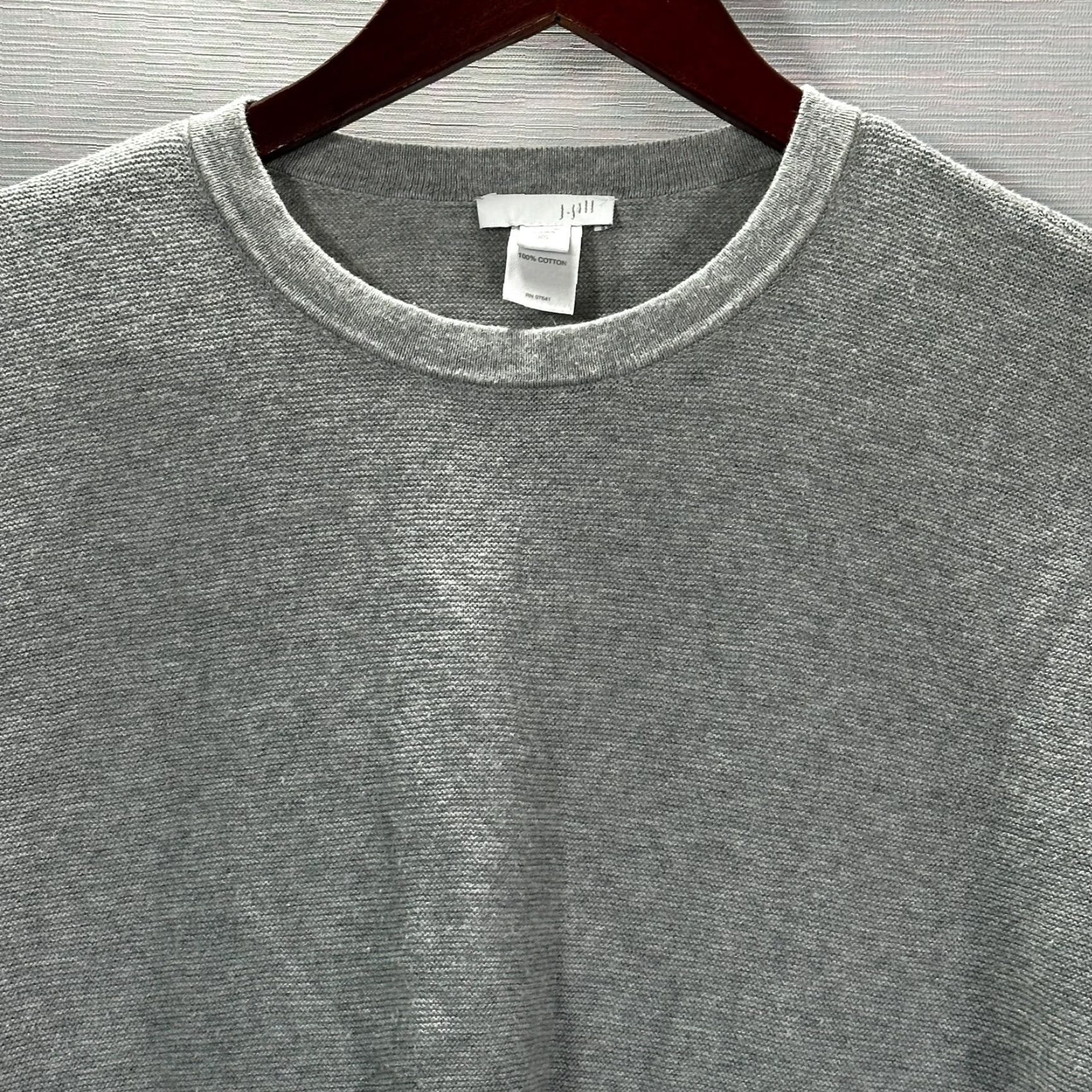 J. Jill J Jill Sweatshirt Womens XS Gray Cotton Knit Pullover Split Hem Sweater Size XS / US 0-2 / IT 36-38 - 2 Thumbnail