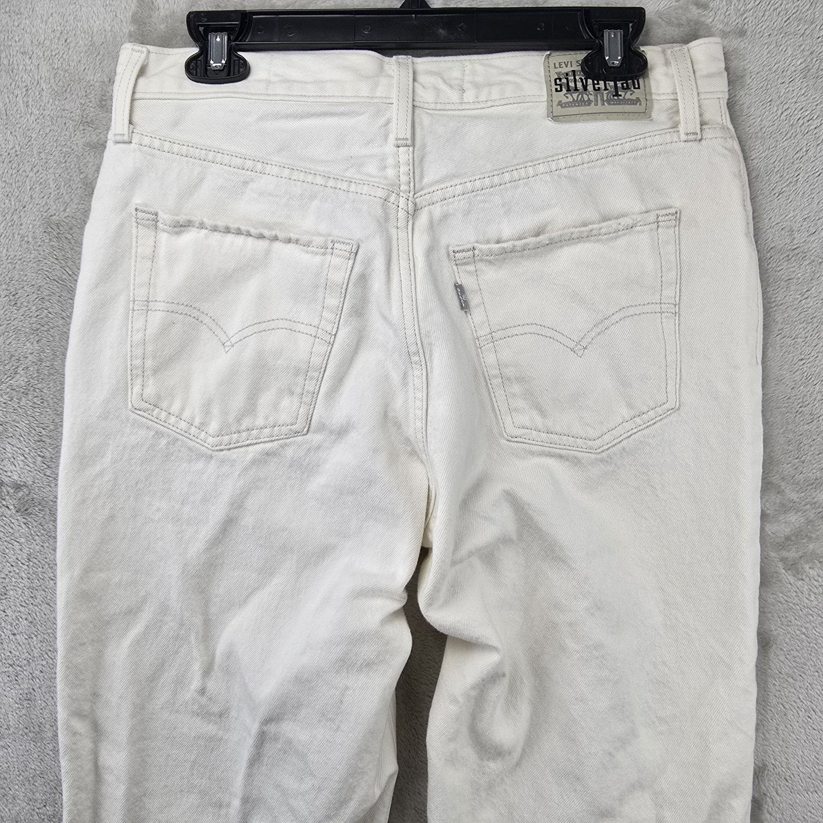Levi's Levis Silver Tab 94 Baggy Jeans Womens 30 (Fits 32x30) White Size 30" / US 8 / IT 44 - 10 Thumbnail