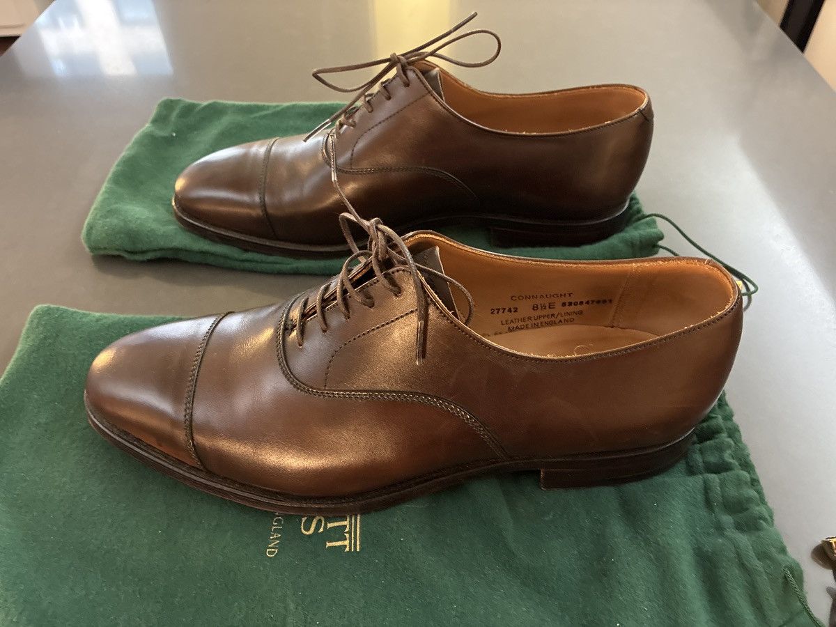 Crockett & Jones Crockett & Jones Connaught Dark Brown Burnished Calf Oxford Size US 9.5 / EU 42-43 - 3 Thumbnail