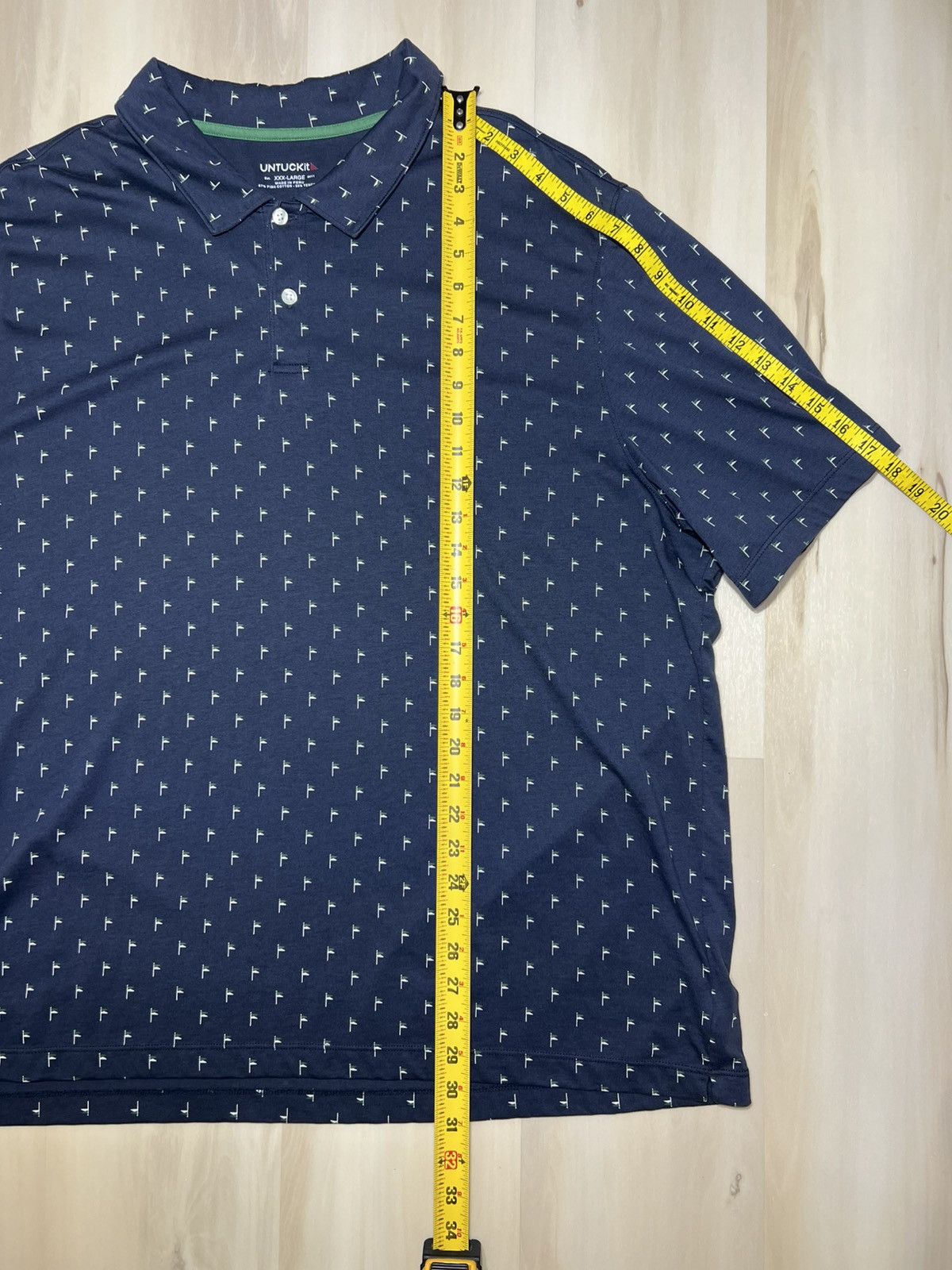 UNTUCKit UNTUCKit Pourret Short Sleeve Polo Men's 3XL Pima Cotton Size US XXL / EU 58 / 5 - 5 Thumbnail
