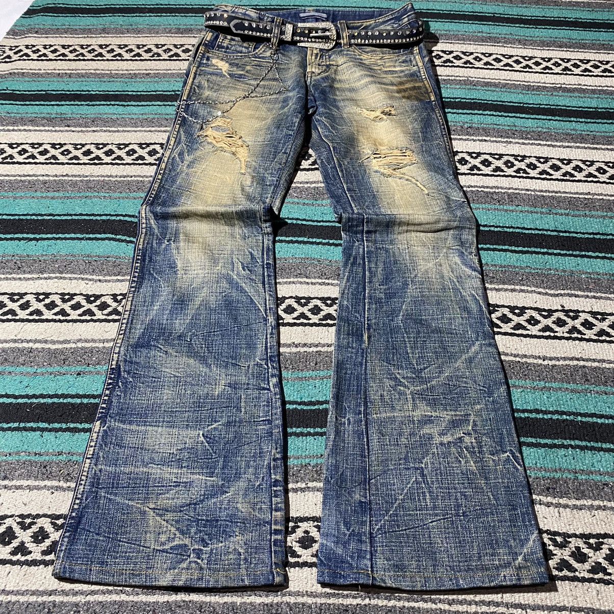 Number (N)ine 2000s Ozz First - Mud Distressed Denim Size US 29 - 2 Thumbnail