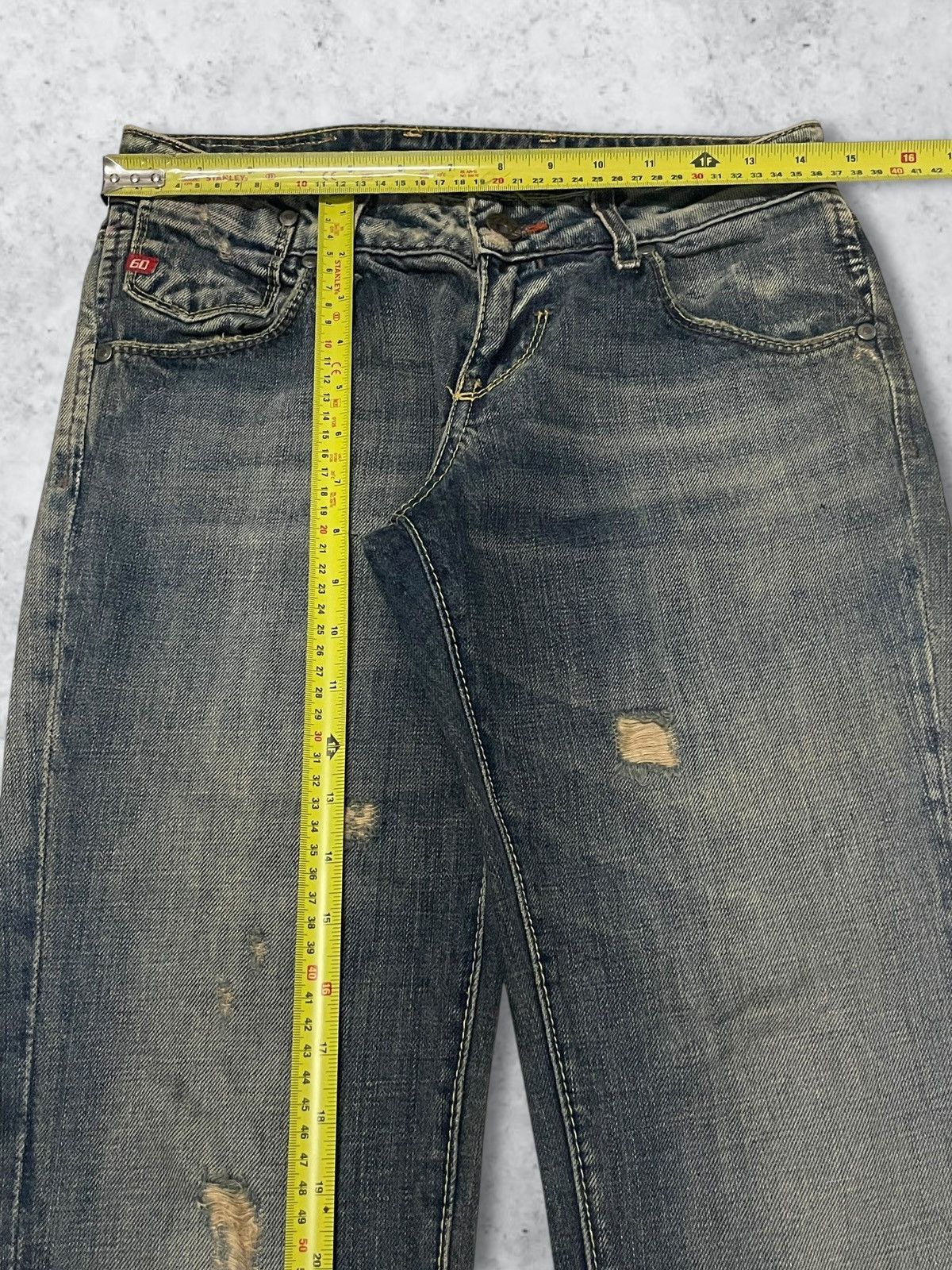 Miss Sixty Vintage Miss Sixty Sand Wash Ripped Italian Designer Jeans Size 28" / US 6 / IT 42 - 16 Thumbnail