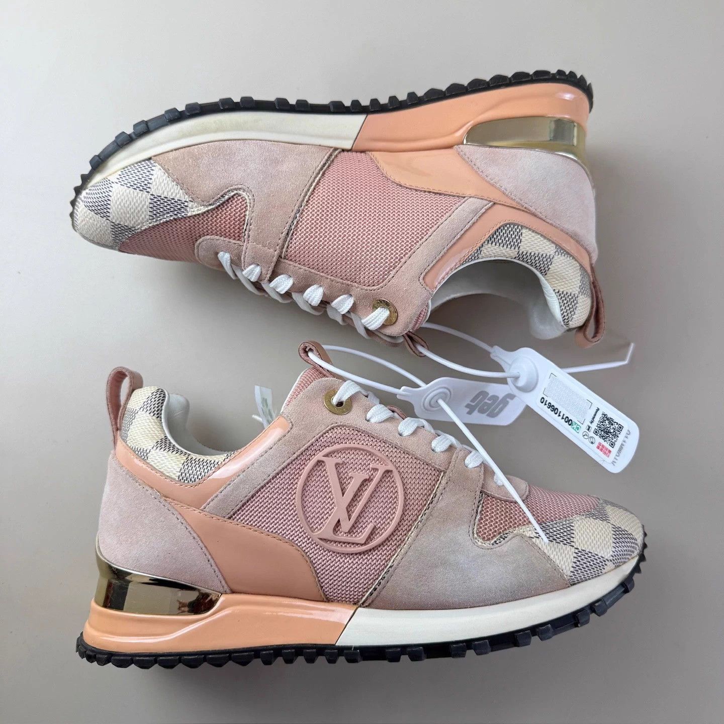 Louis Vuitton LV Run Away white pink checkerboard 35 EU 95 new Size US 4 / IT 34 - 4 Thumbnail