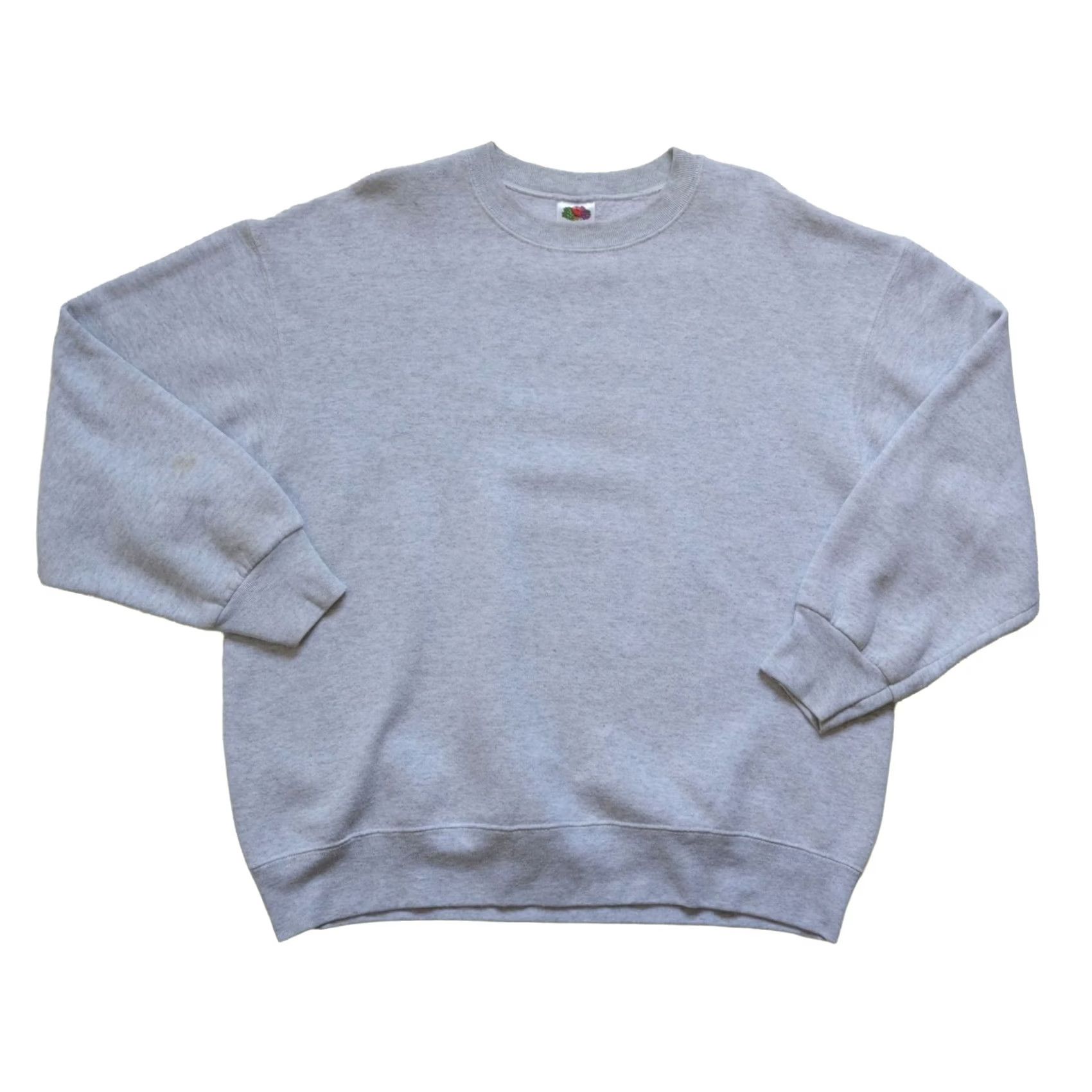 Fruit Of The Loom VINTAGE Fruit of the Loom Sweatshirt Crewneck Gray L Men 90s Sports Fleece Pullover Regular Size L Size US L / EU 52-54 / 3 - 2 Thumbnail