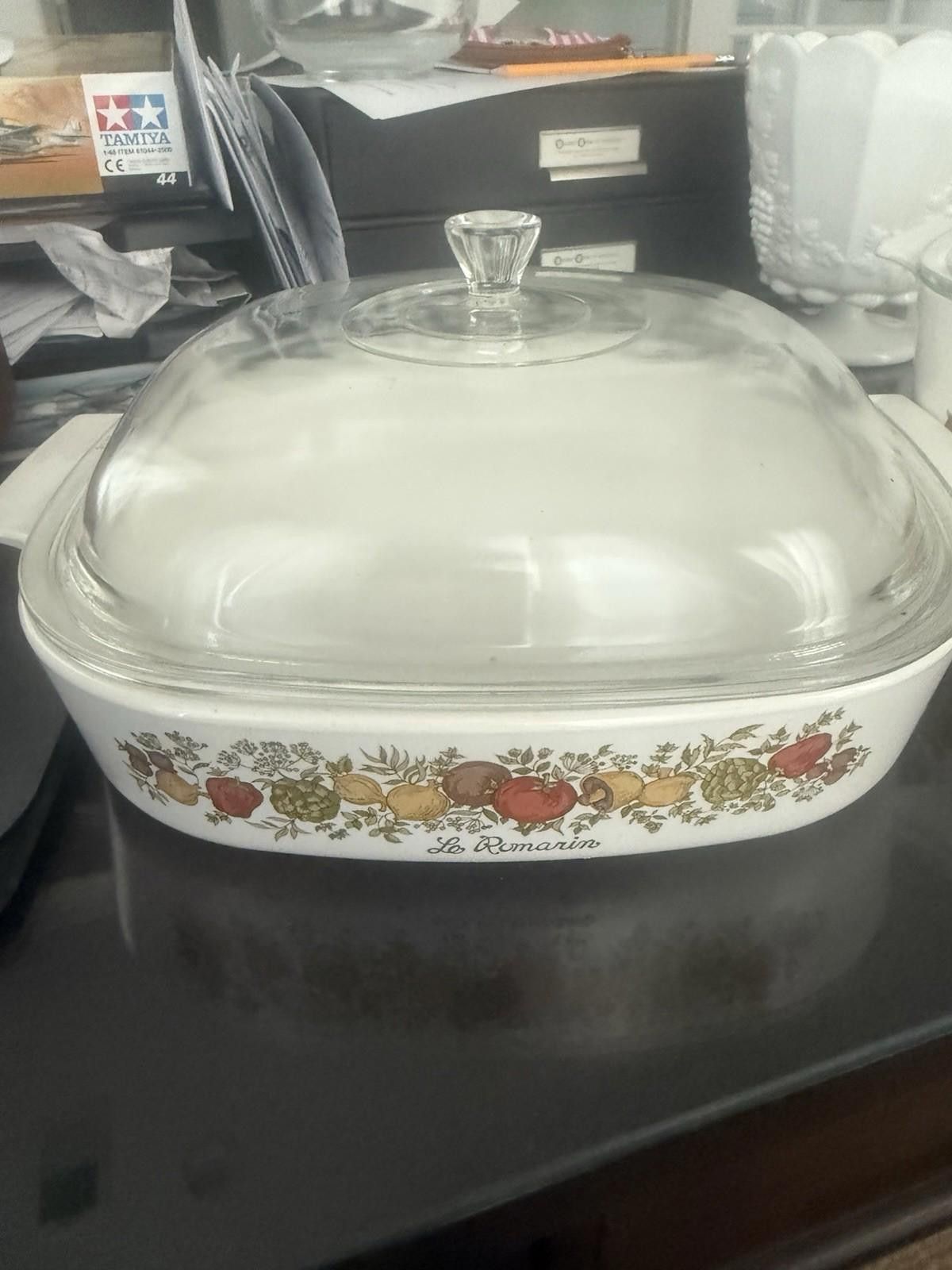 Designer Corning Ware Le Romarin “Spice Of Life “w/Glass Lid A-10-B Size ONE SIZE - 4 Thumbnail