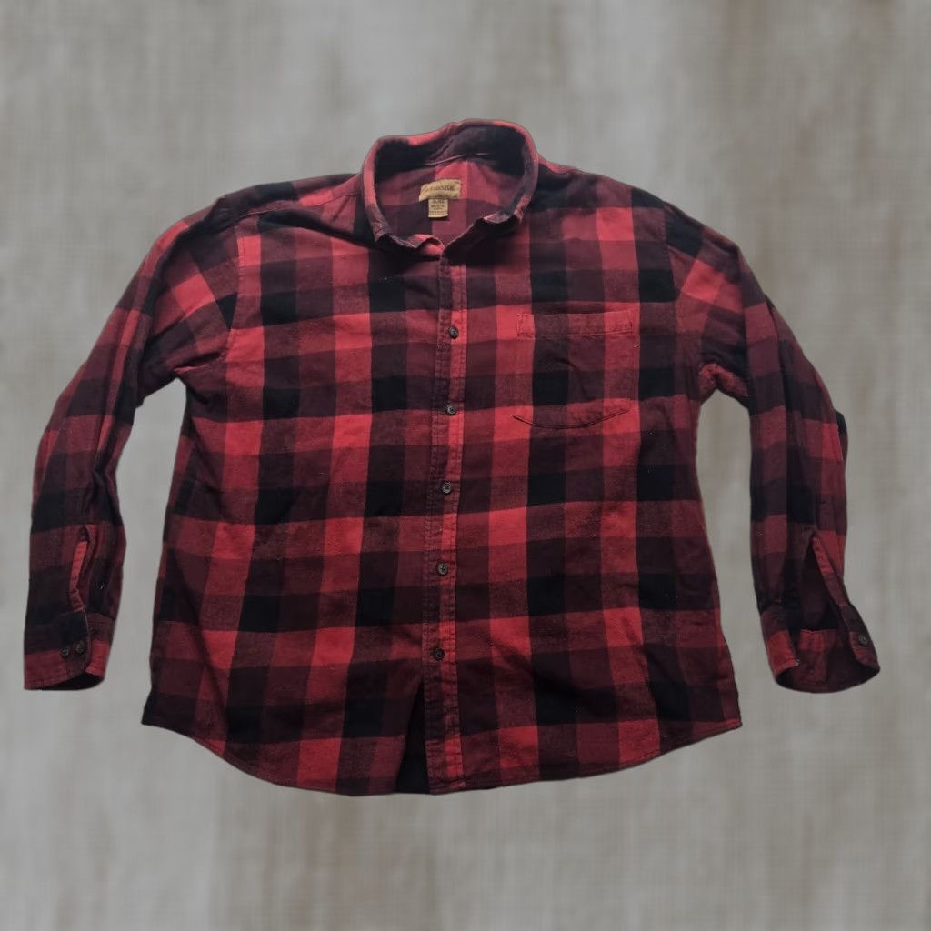 Vintage St. Johns Bay Super Soft Flannel Button Up Shirt Mens Size XL Red Buffalo Plaid Size US XL / EU 56 / 4 - 1 Thumbnail